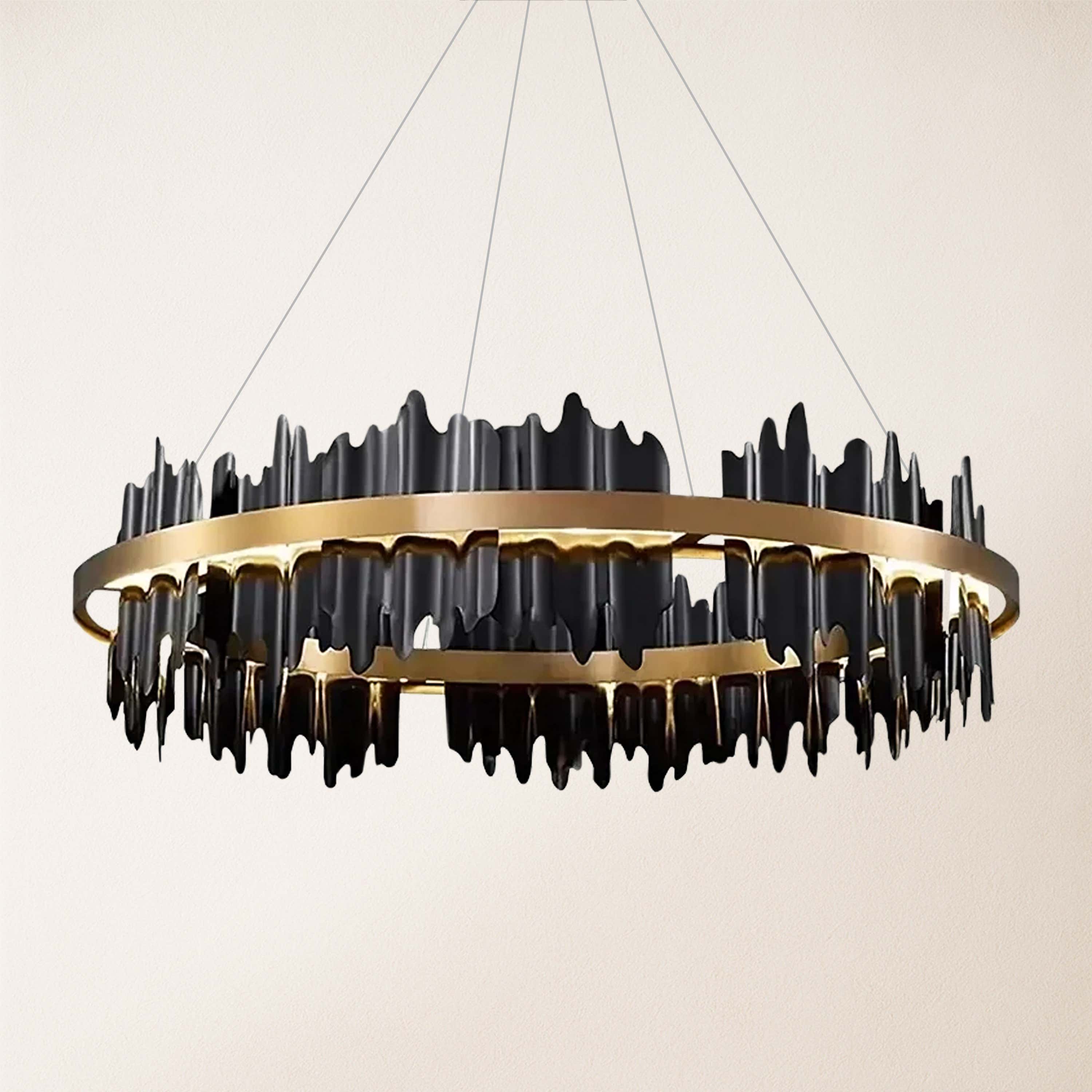 Arctira Metal Iceberg Round Chandelier 80cm D