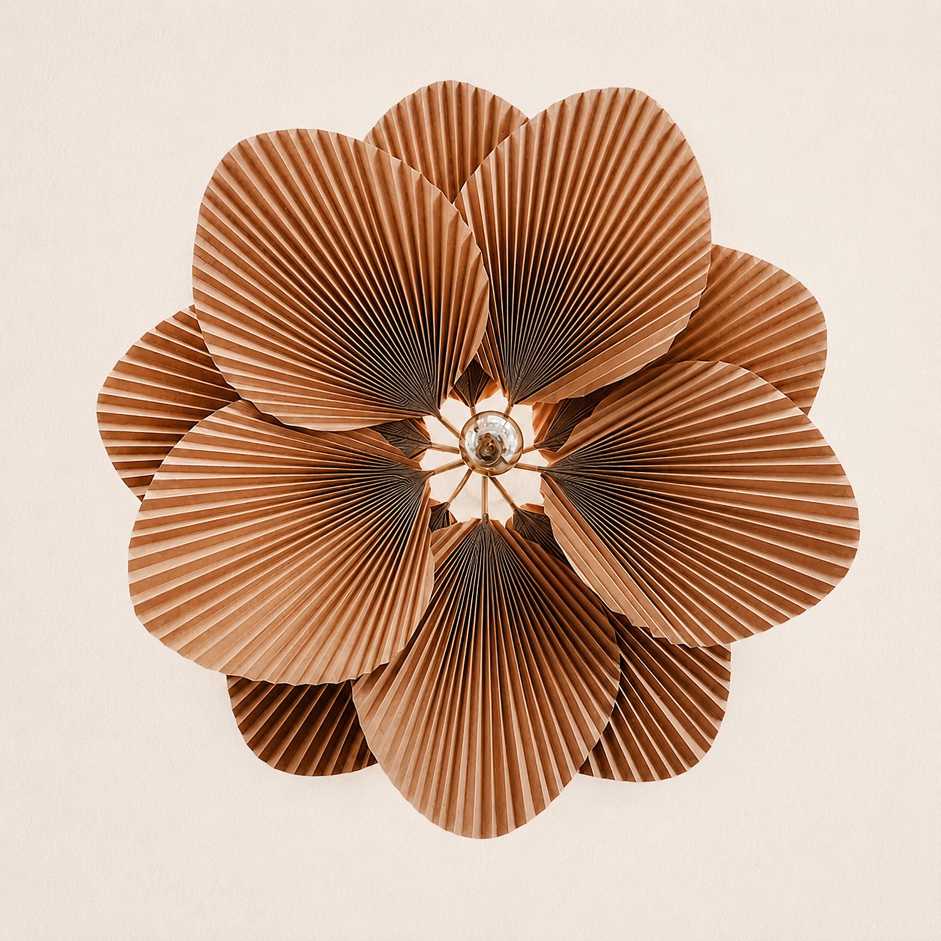 Calanthe Pleated Lotus Pendant Light