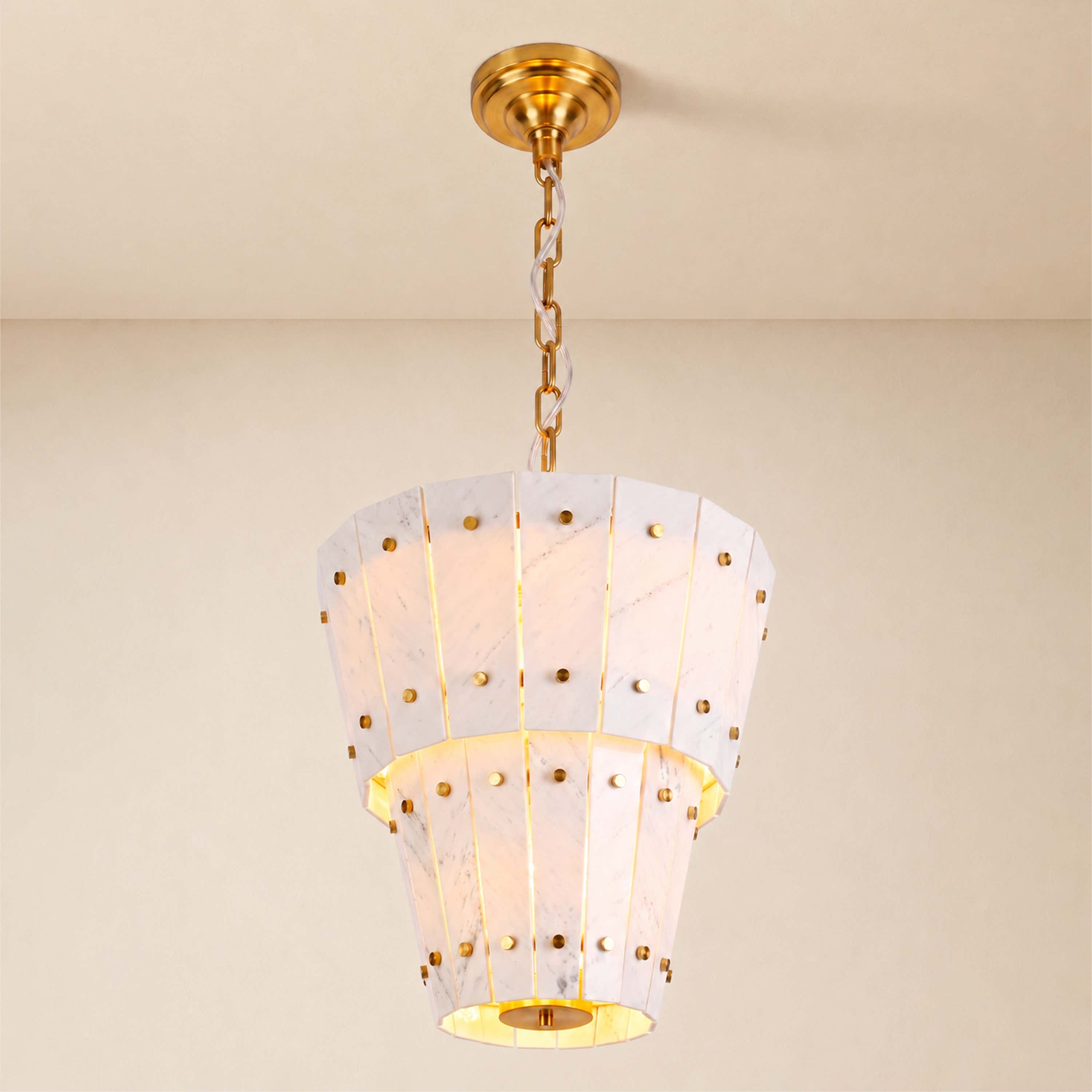 Pietra Quartzite Round Chandelier 23.6"D