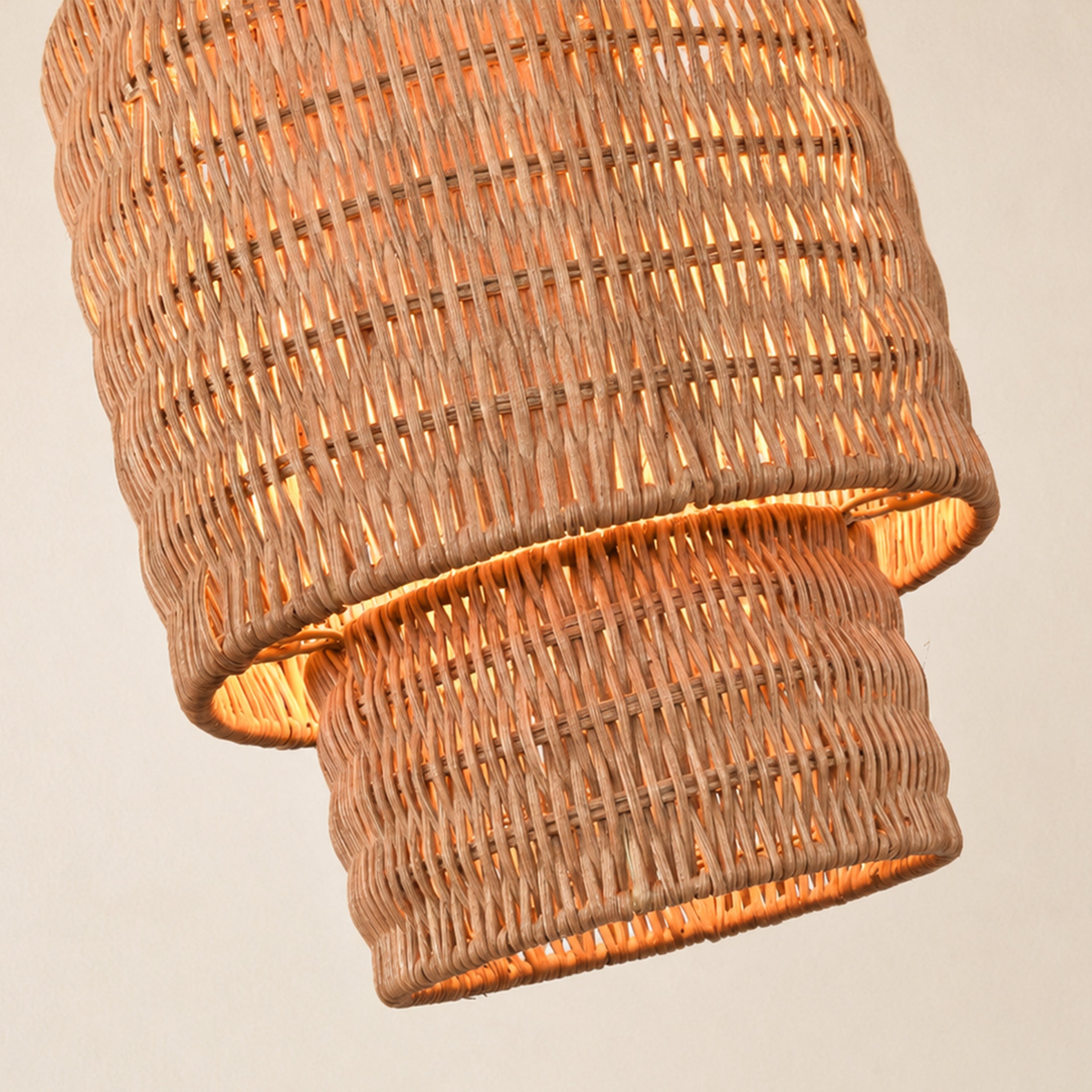 Cavana Rattan Round Pendant 9"D#Finish_Natural