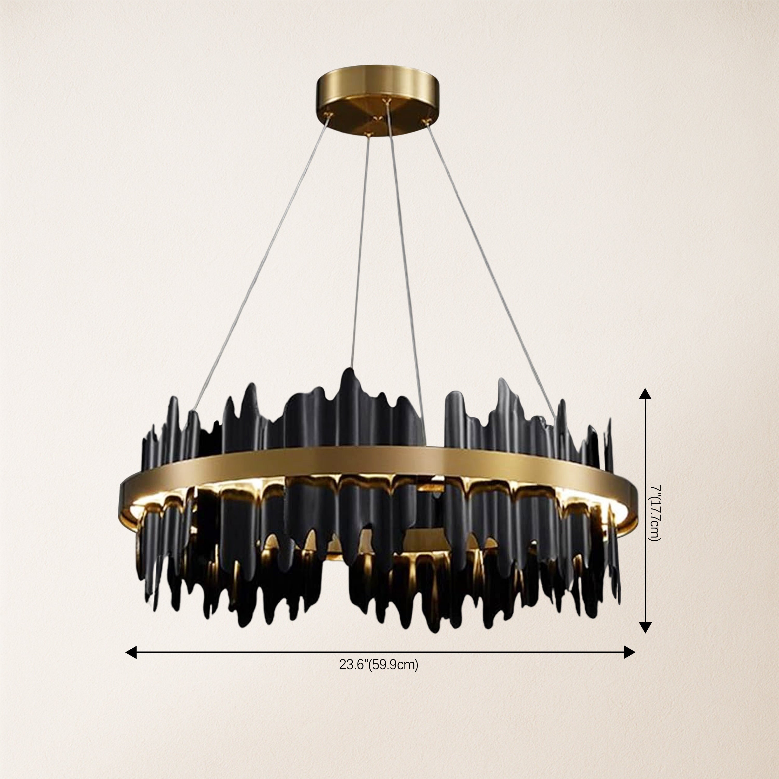 Arctira Metal Iceberg Round Chandelier 23.6"D