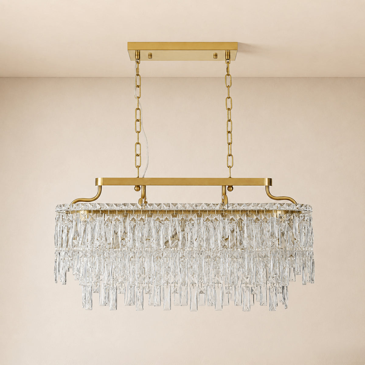 Lucentra Crystal Linear Chandelier 31"W