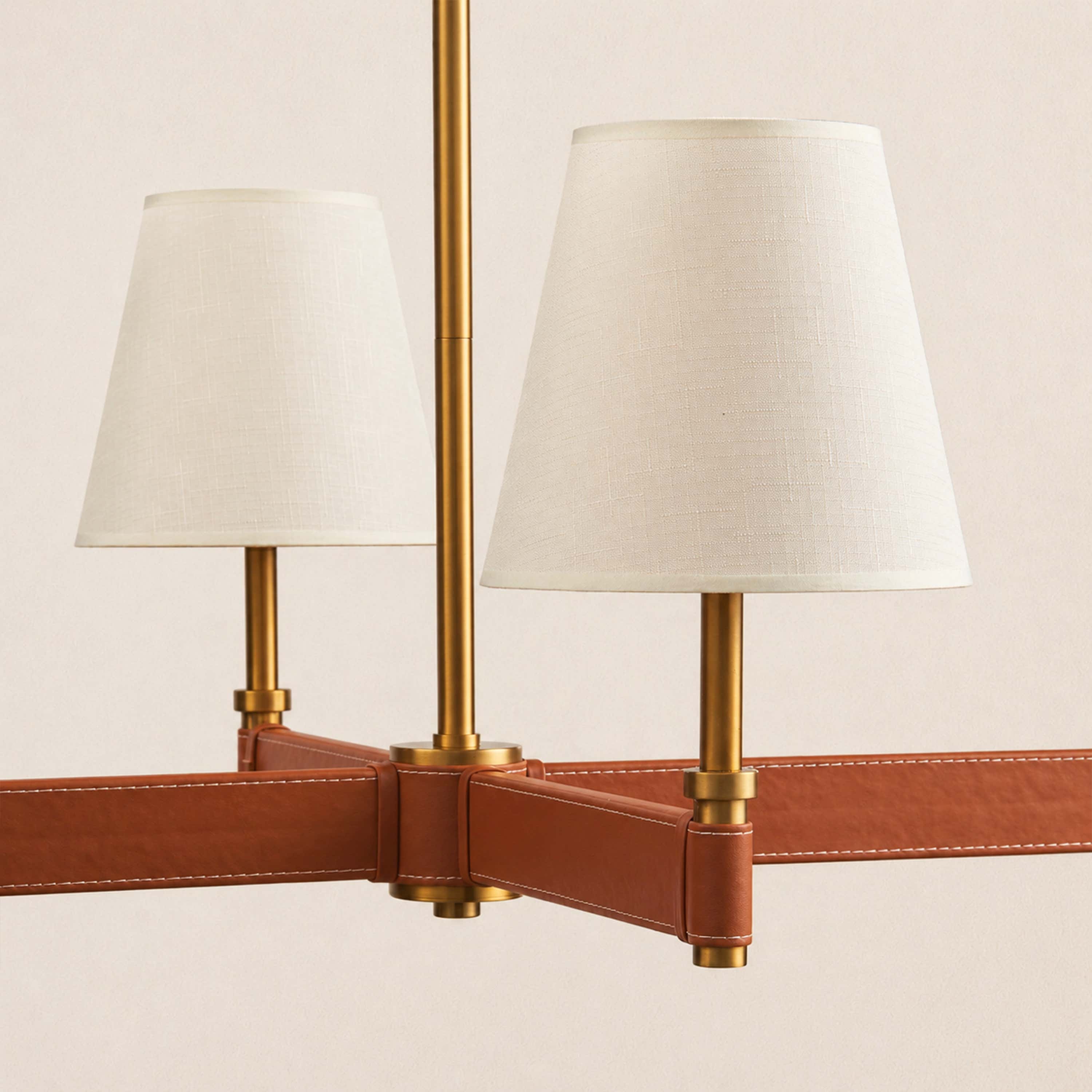 Corvella Leather Linear Chandelier
