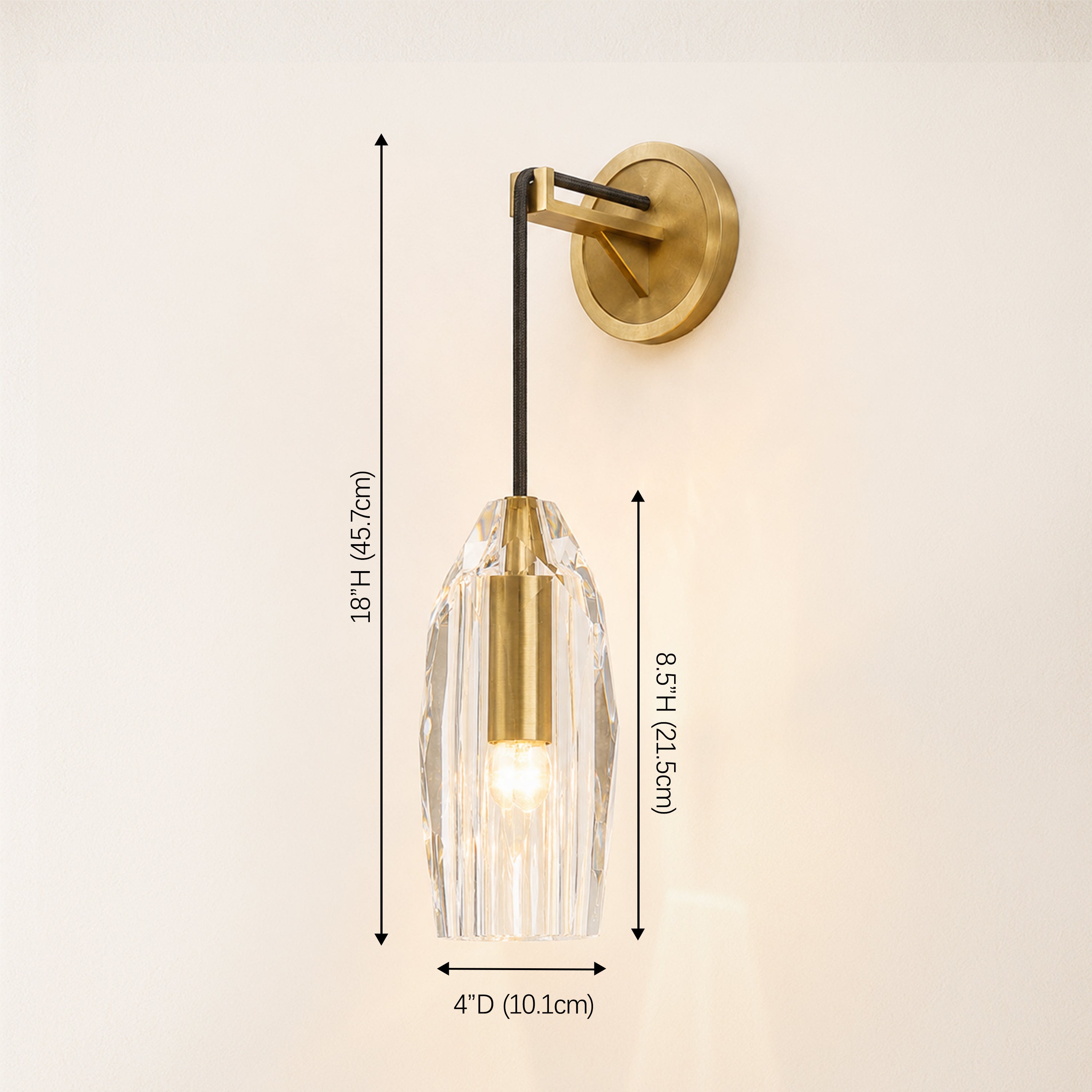 Lucentra Crystal Wall Sconce
