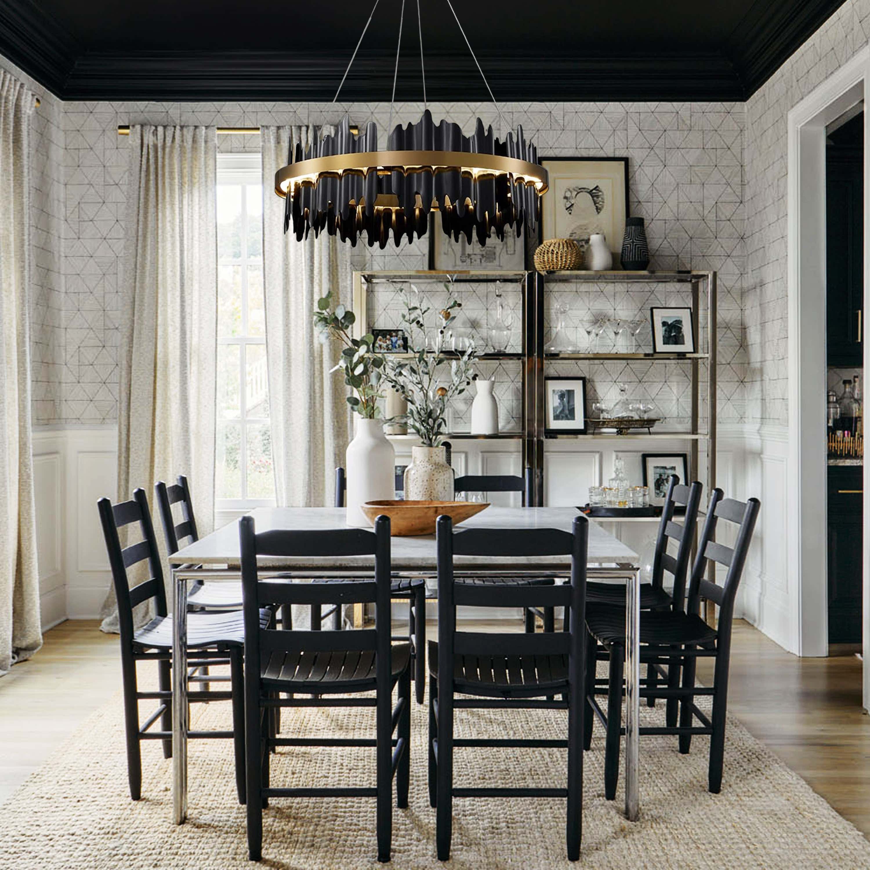 Arctira Metal Iceberg Round Chandelier 23.6"D