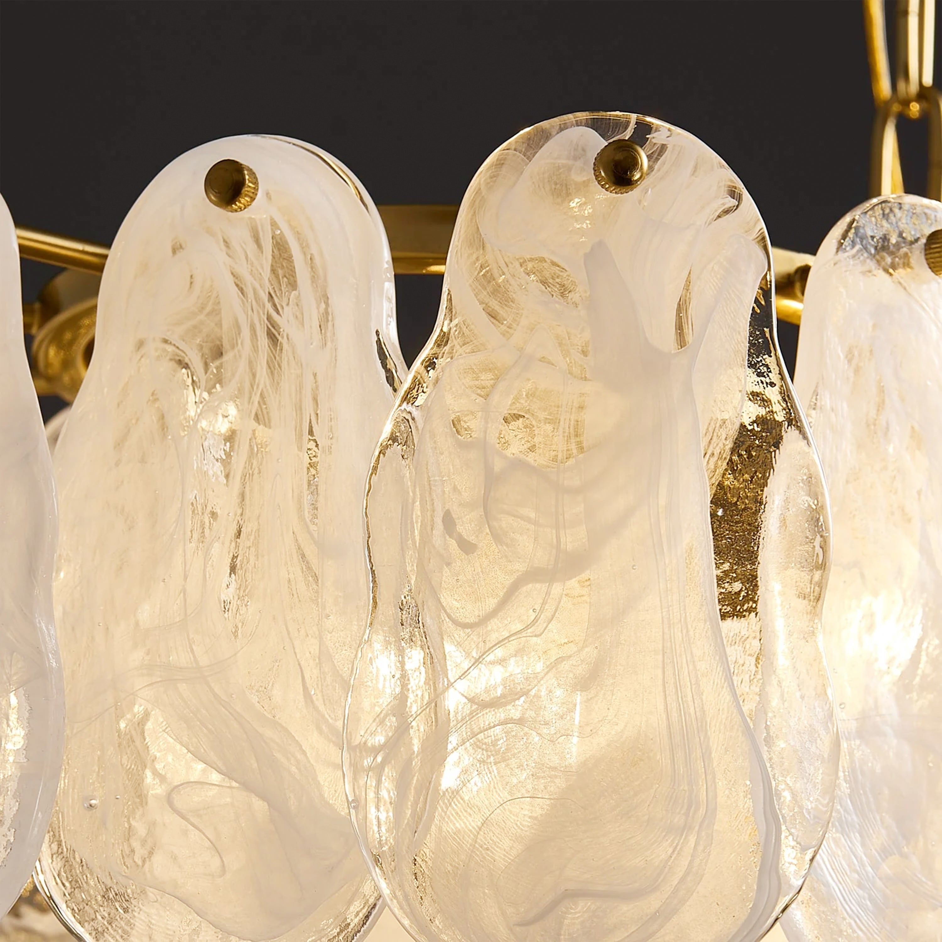 Elaris Glass Cloud Rectangular Chandelier 90cm W
