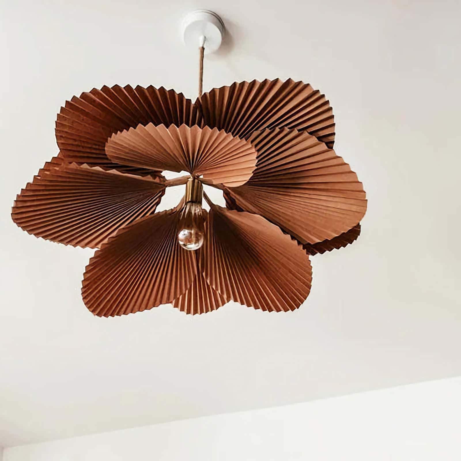 Calanthe Pleated Lotus Pendant Light