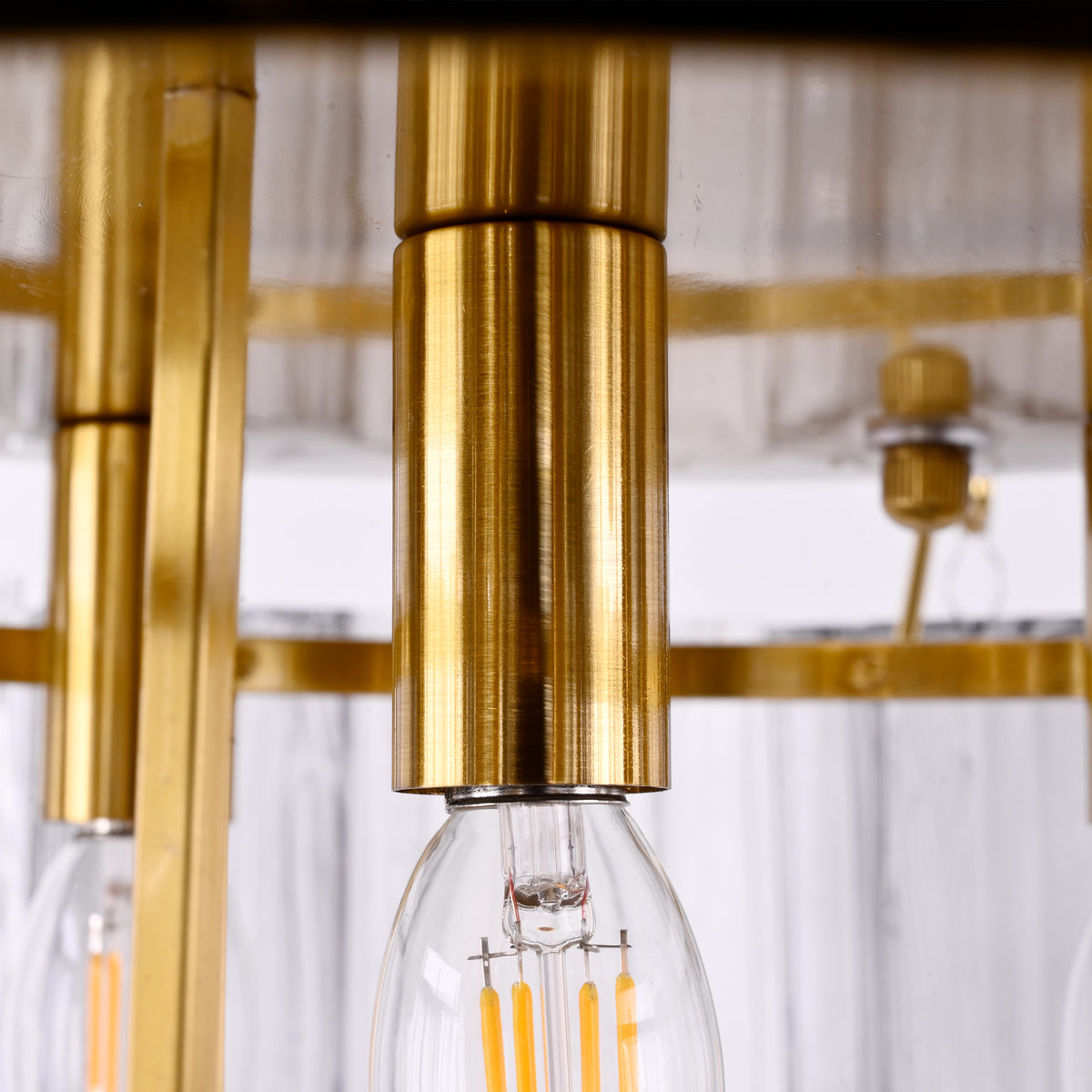 Dawel Glass Round Flush Mount 24"D