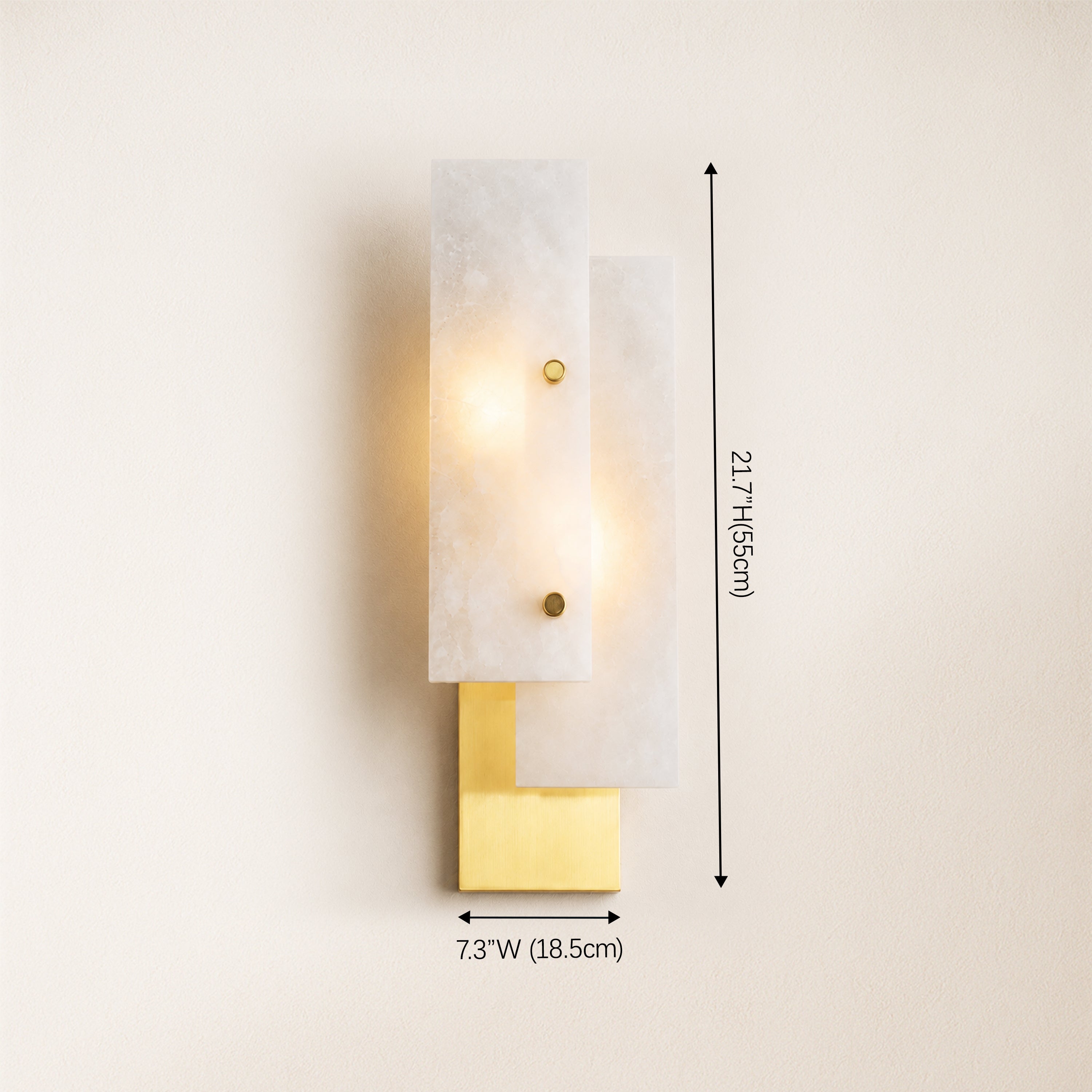 Gemina Alabaster Wall Sconce