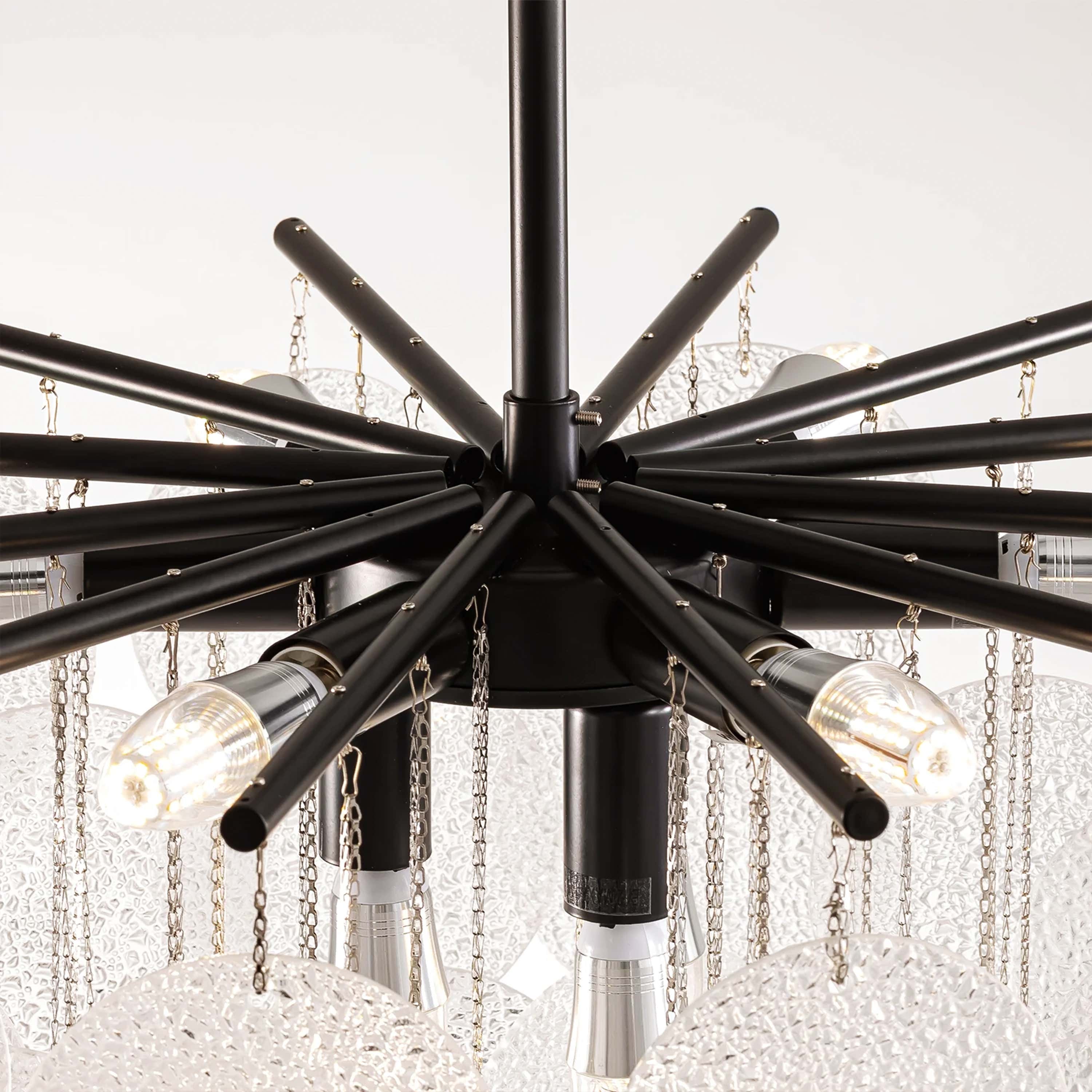 Velmora Glass Disc Tiered Chandelier 60cm D