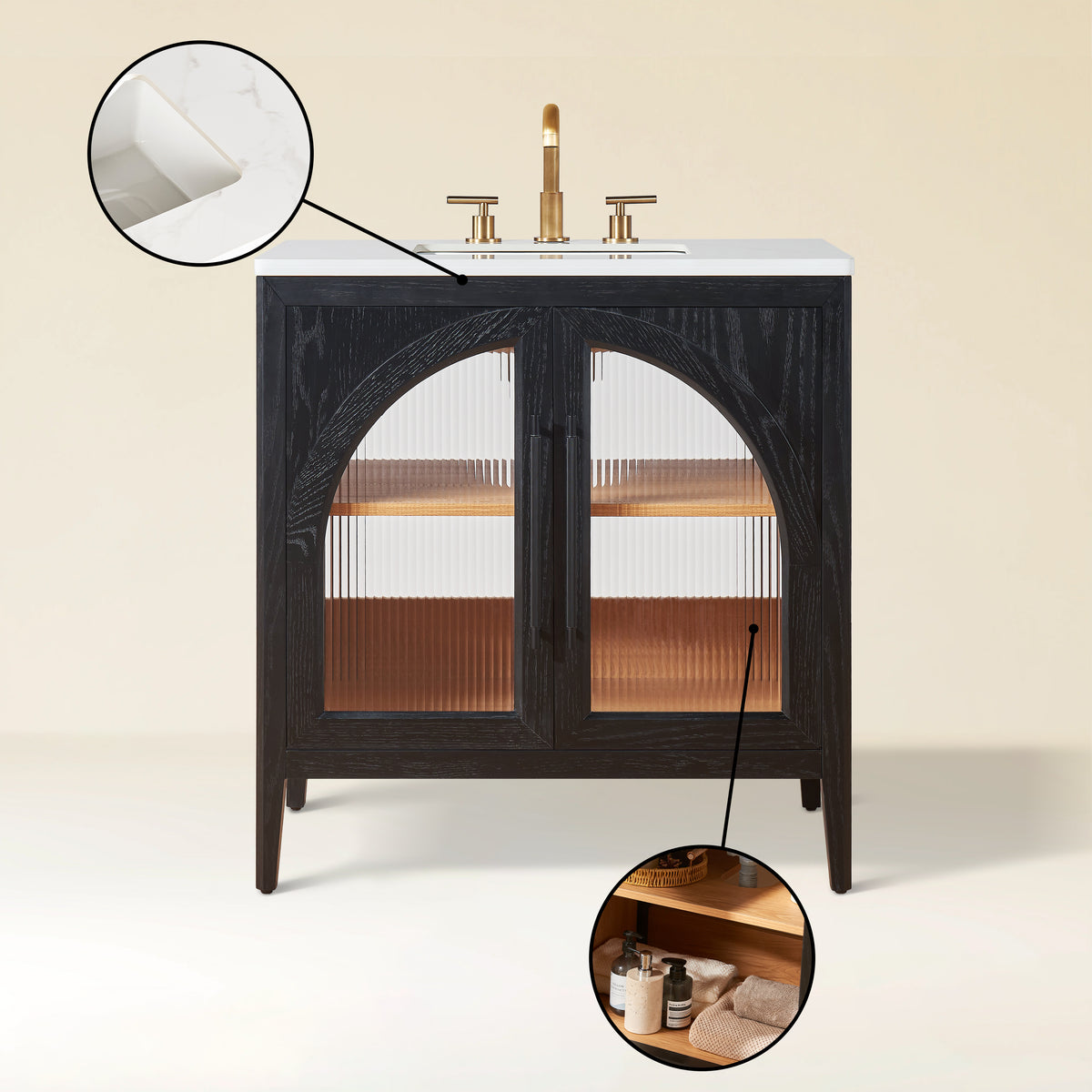 Alvar Arched Bathroom Vanity 32"