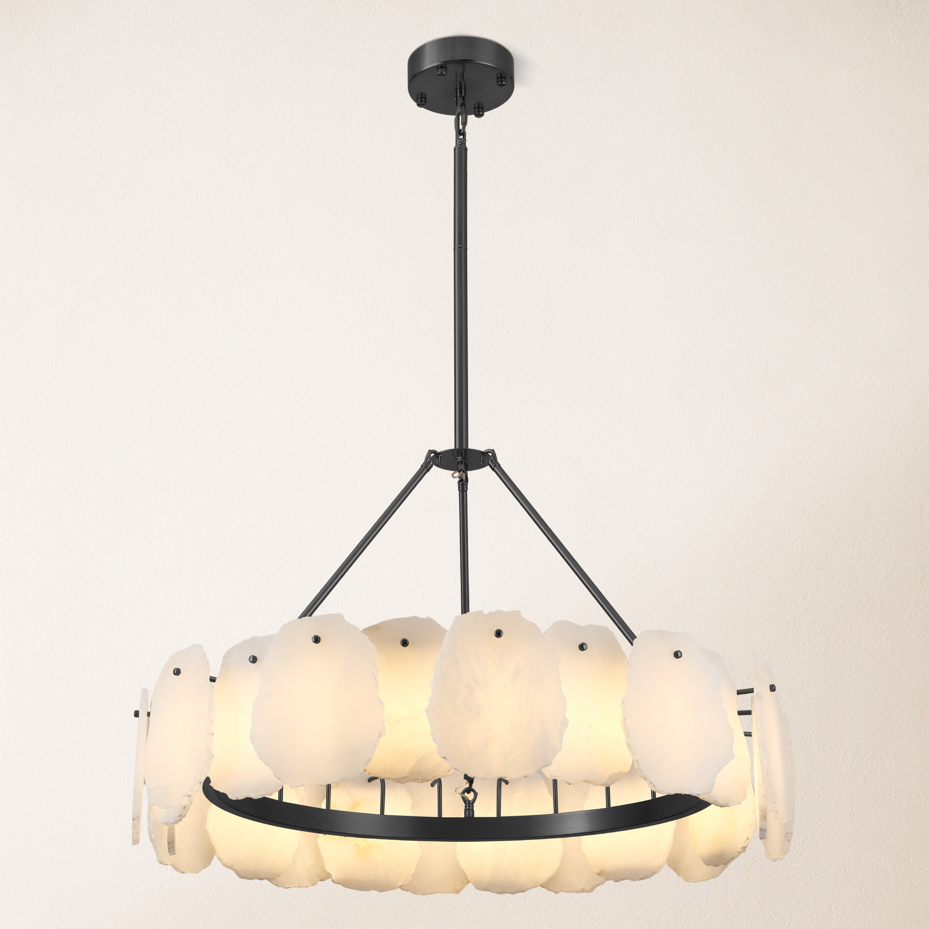 Moira Alabaster Round Chandelier 80cm D