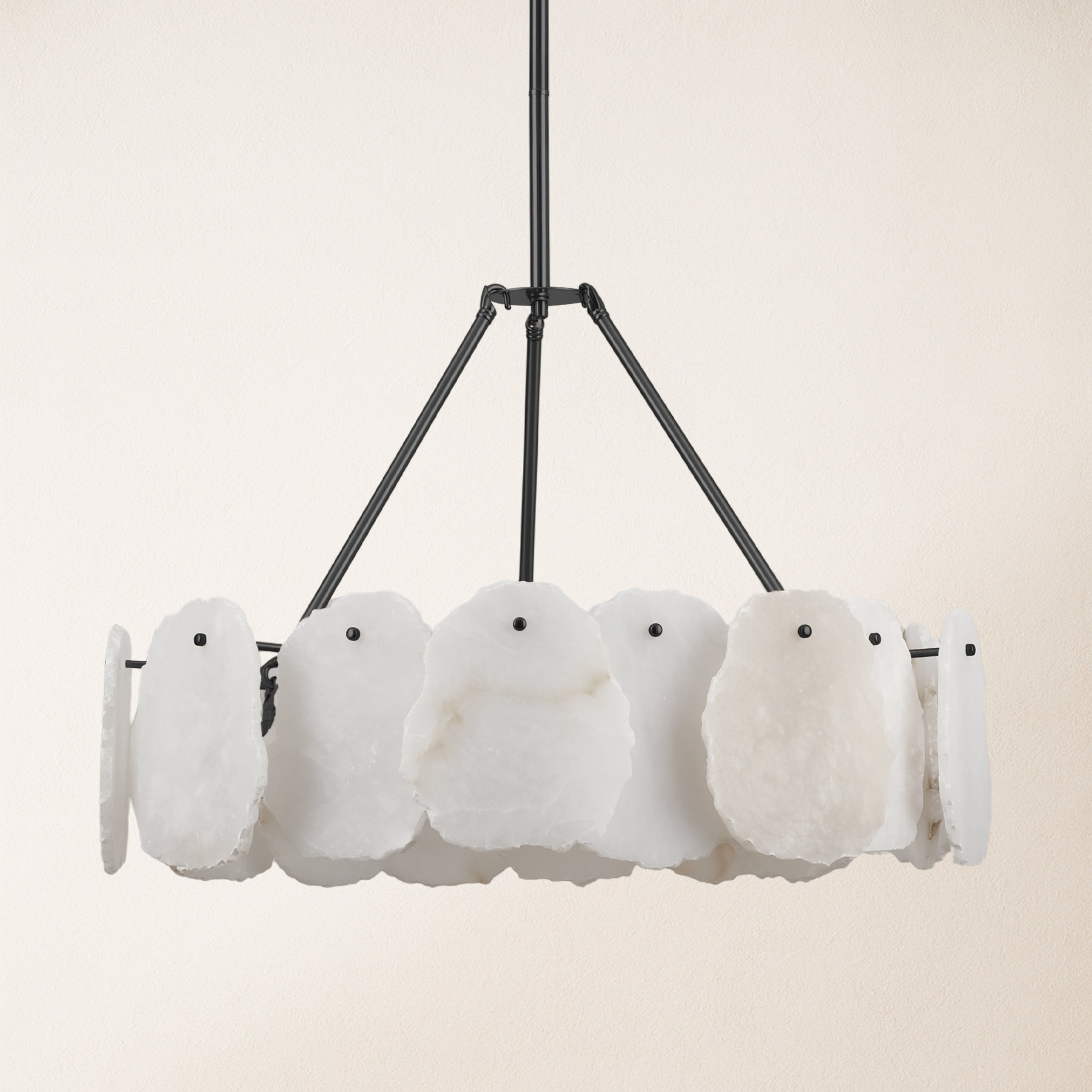 Moira Alabaster Round Chandelier 61cm D