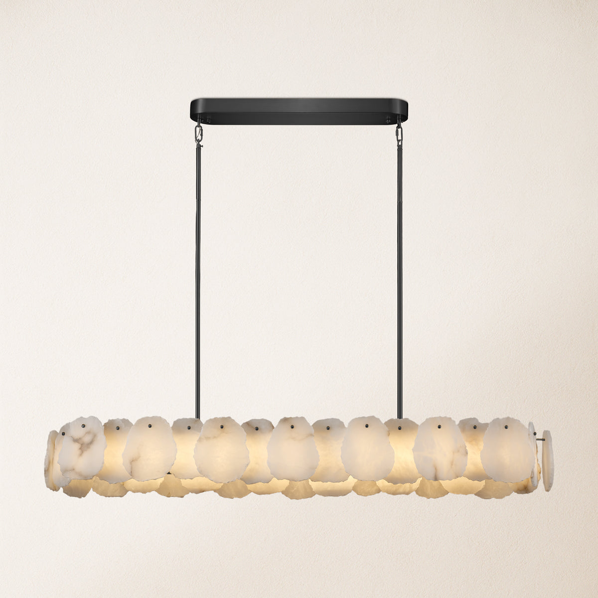Moira Alabaster Oval Chandelier 58"W
