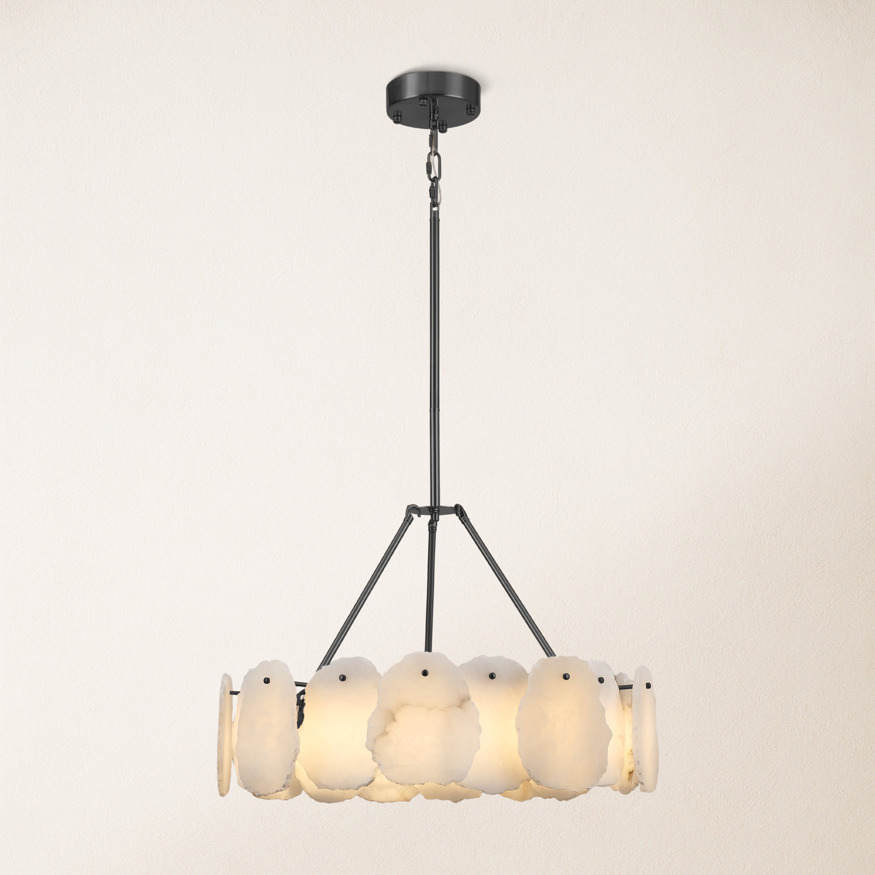 Moira Alabaster Round Chandelier 24"D