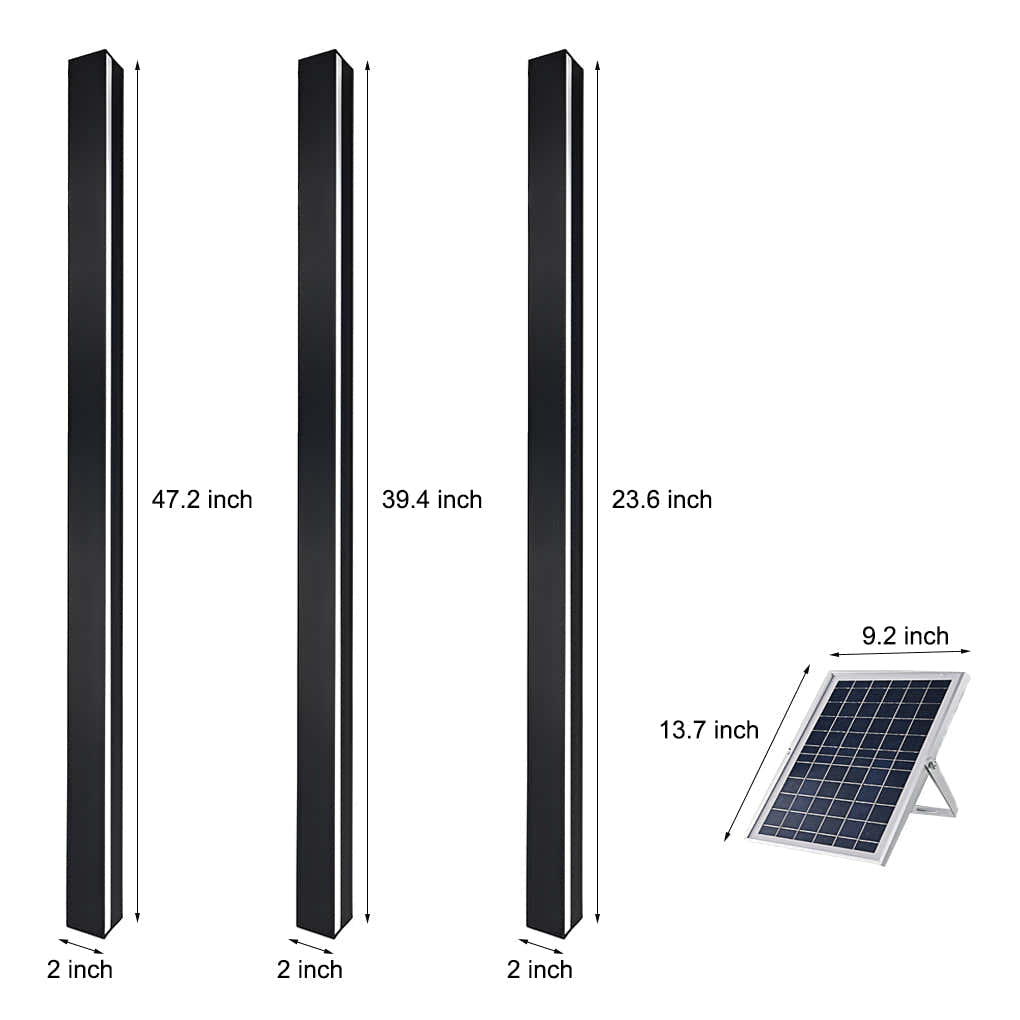 Ethereon Linear LED Solar Outdoor Wall Light