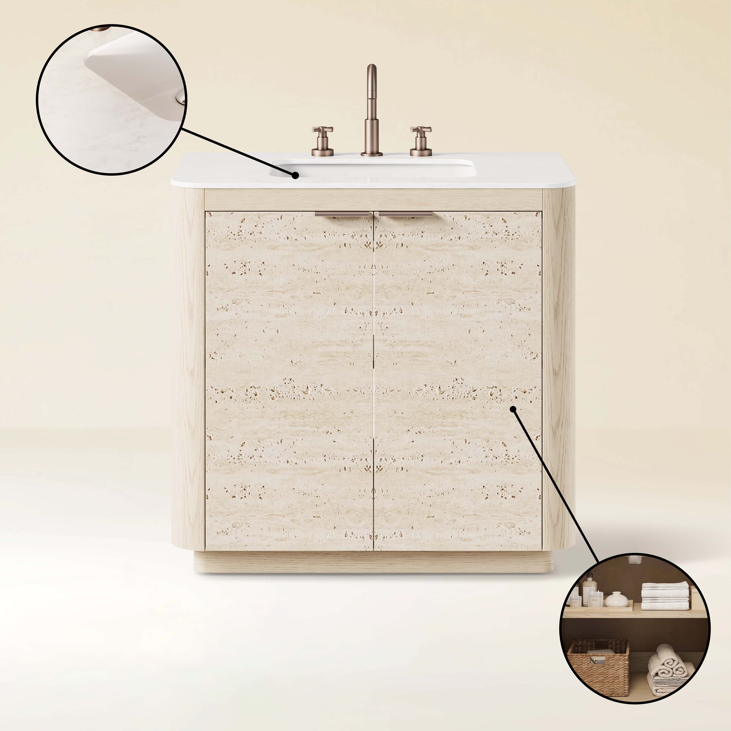 Tivoli Bathroom Vanity 36"W