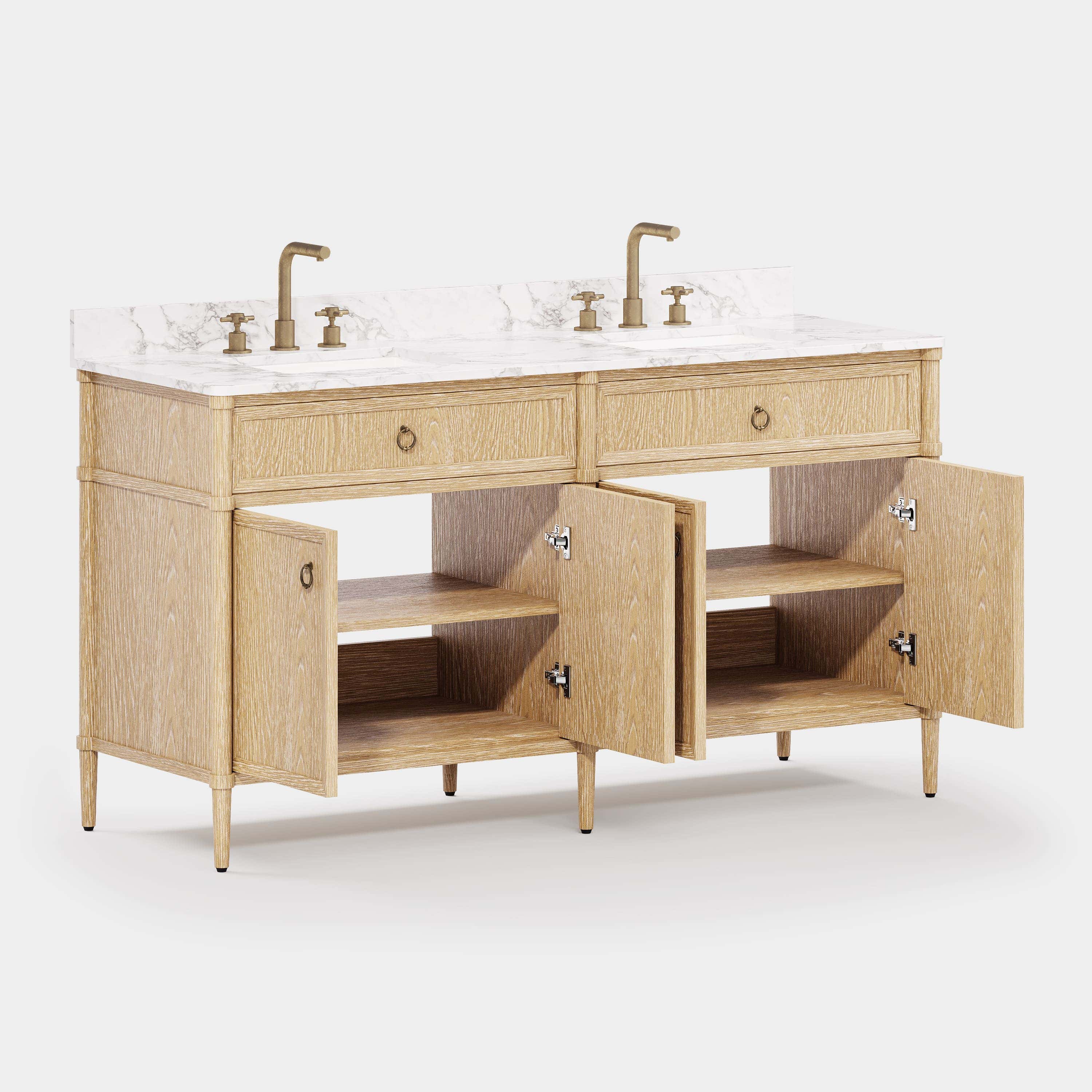 Maison Double Bathroom Vanity 63"W