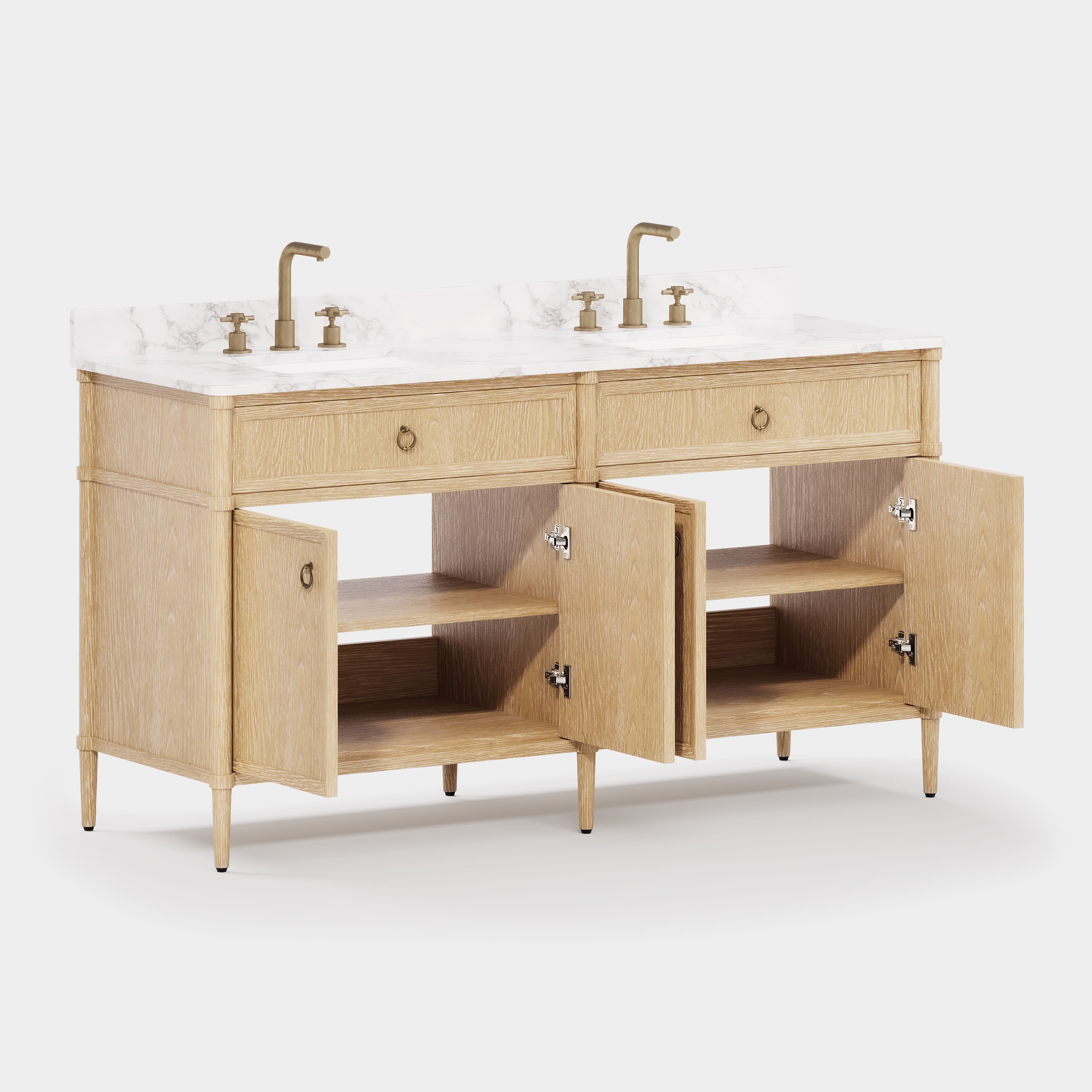 Maison Double Bathroom Vanity 63"W
