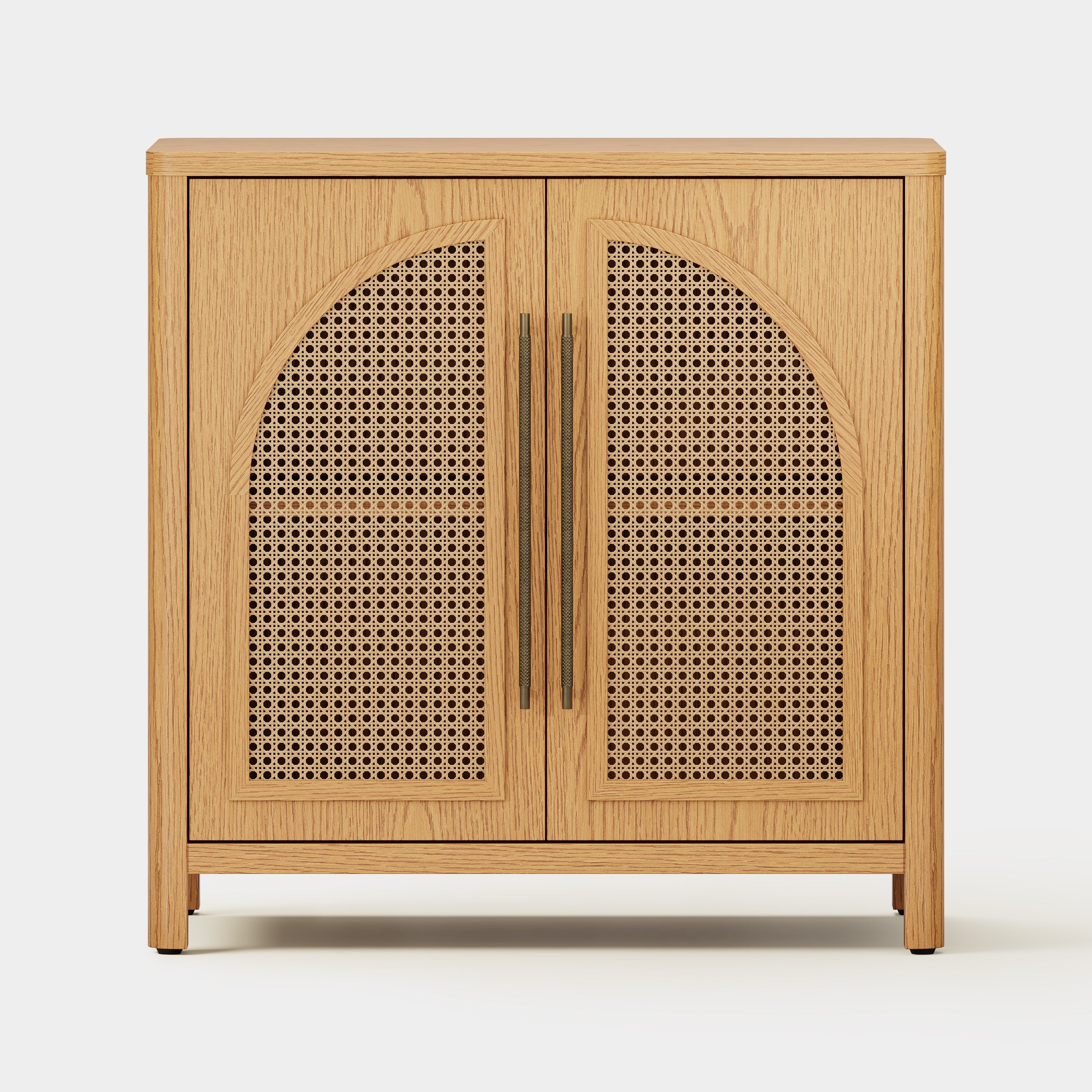 Arden Cane 32“ Oak Storage Cabinet