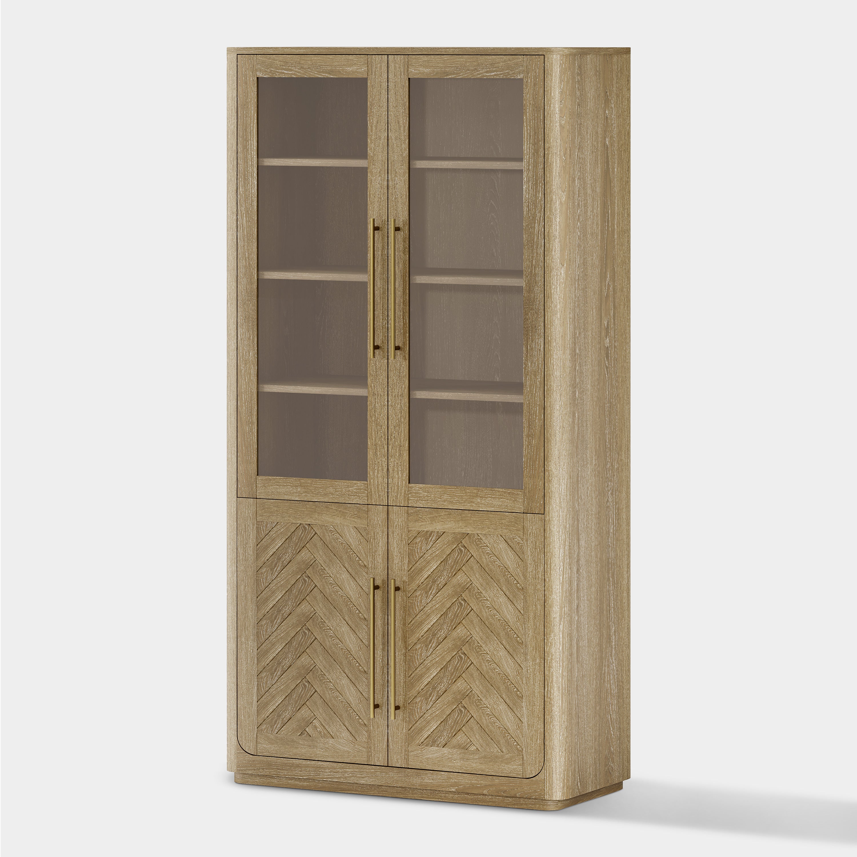 Marlowe Chevron Bookcase 40"W
