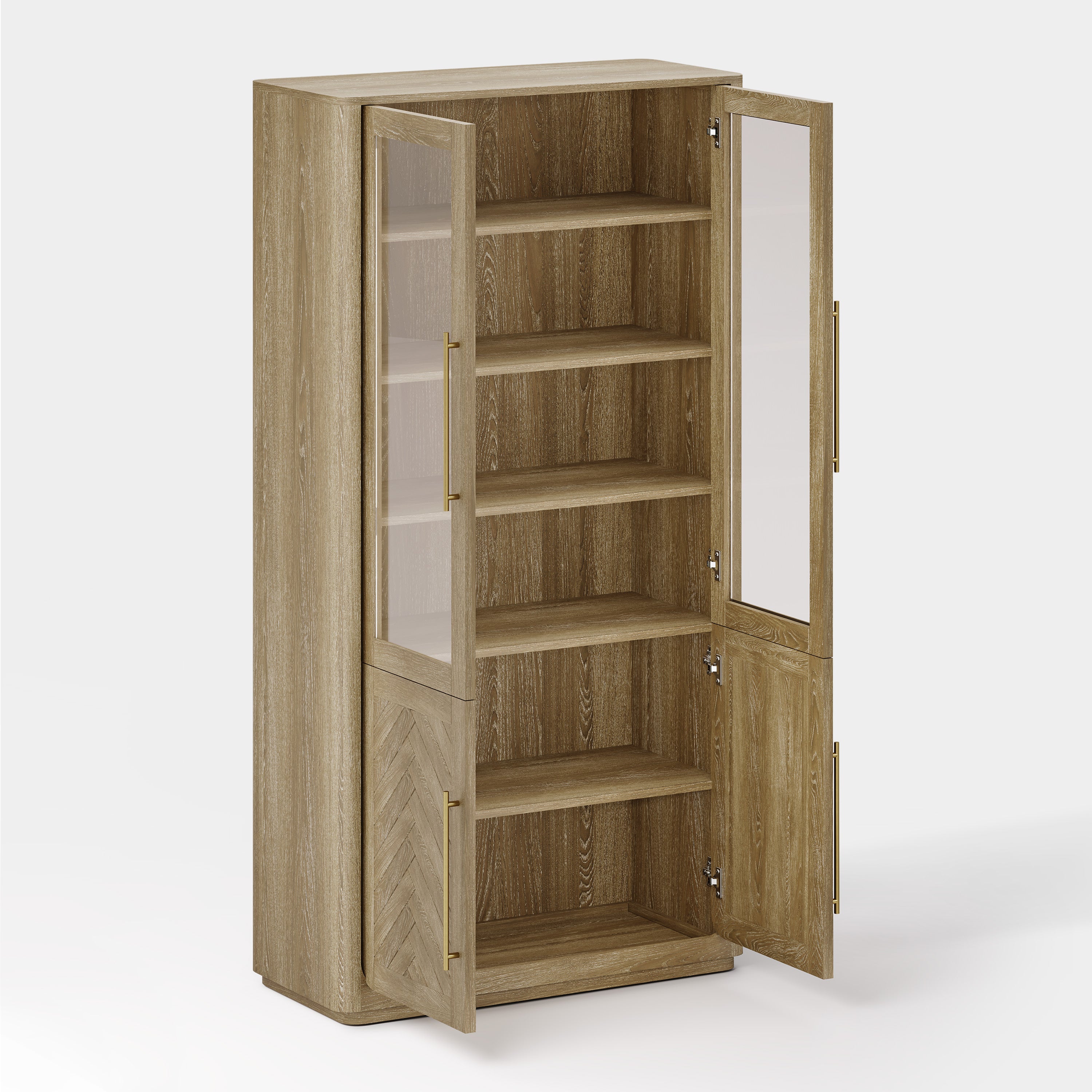 Marlowe Chevron Bookcase 40"W
