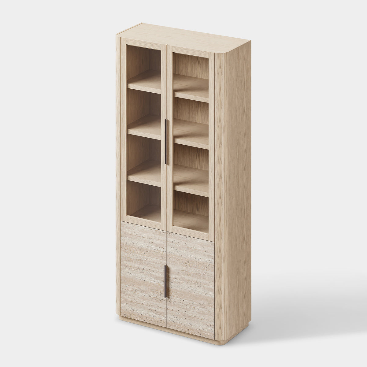 Tivoli Bookcase with Cabinet 89"H