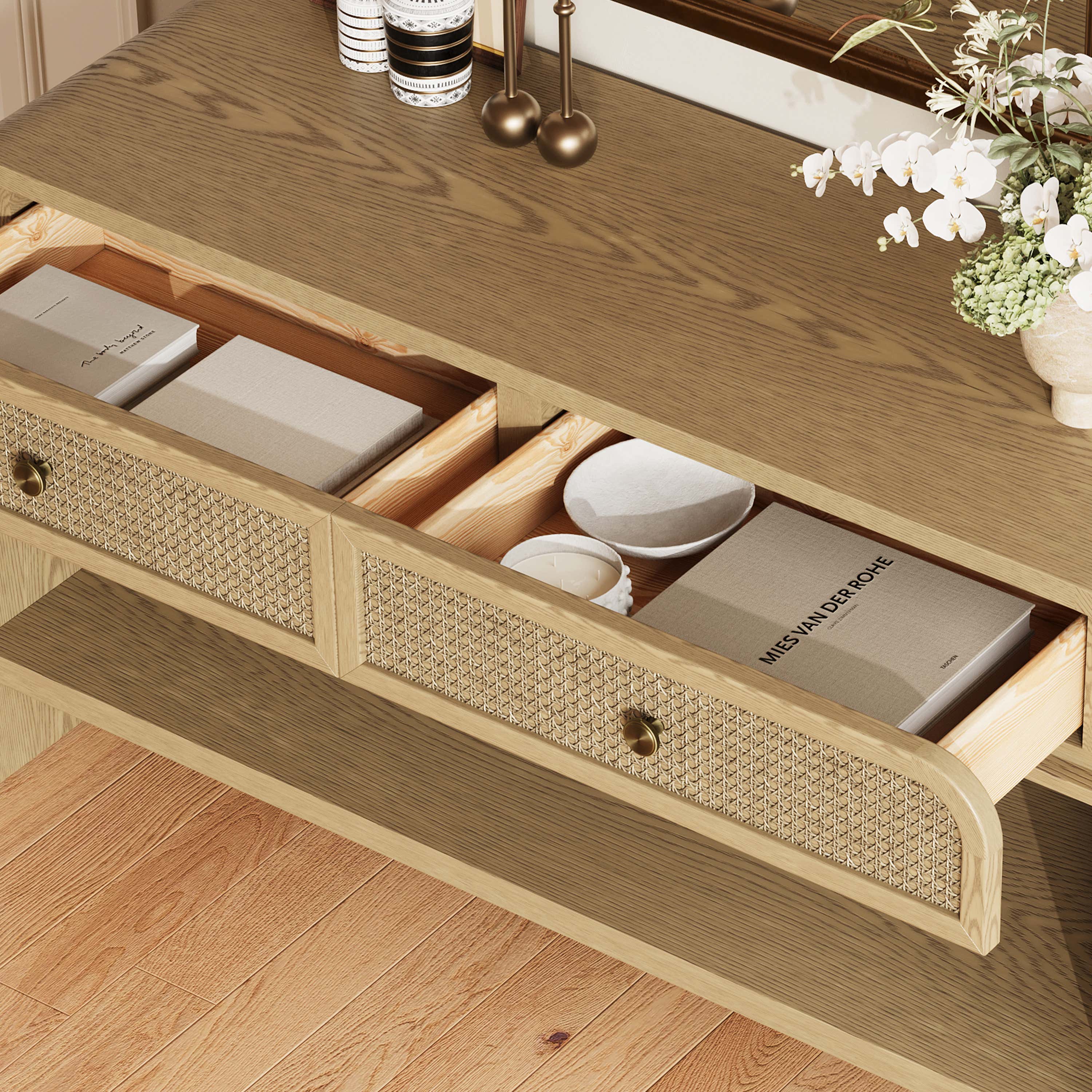 Vellore Console Table with Drawers 54"