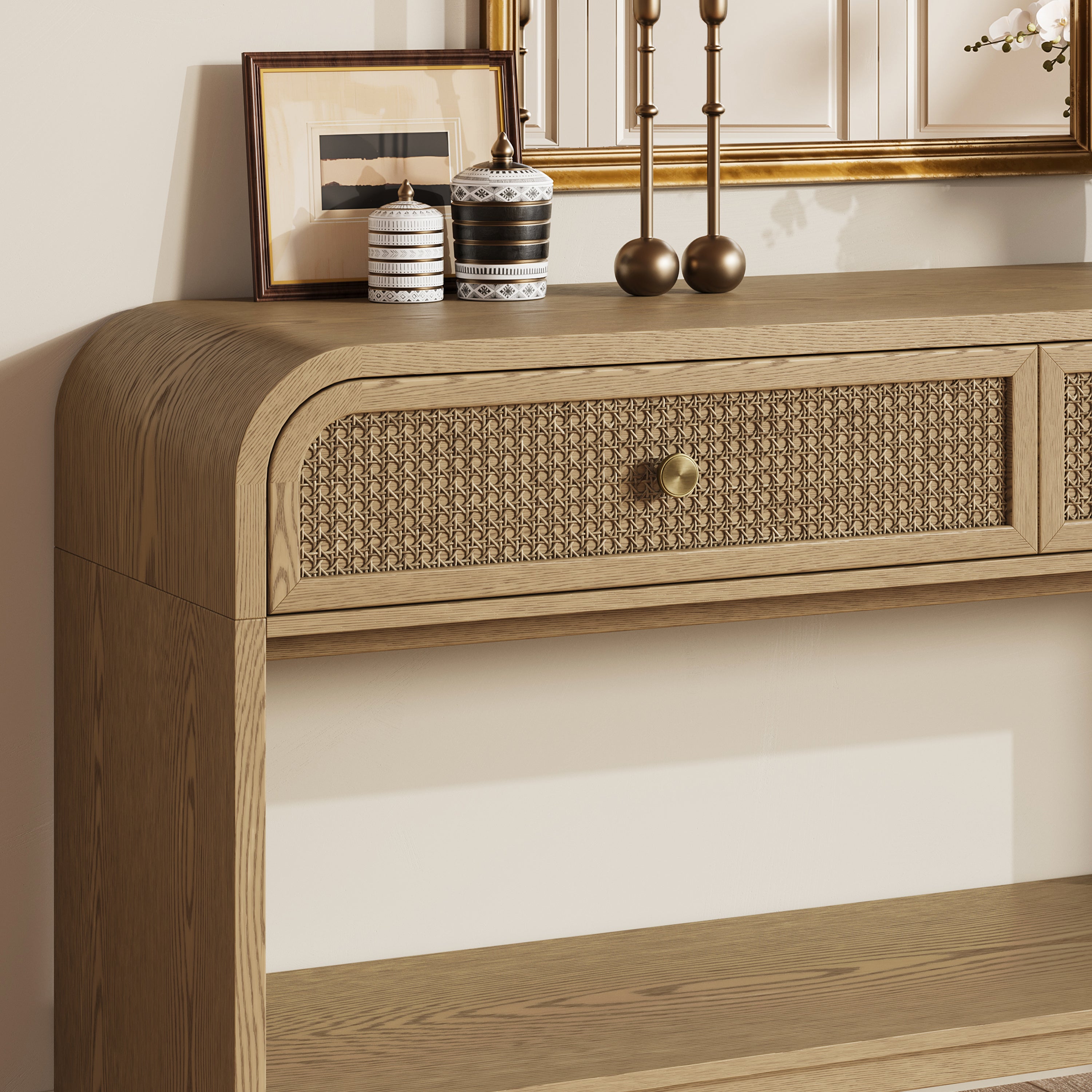 Vellore Console Table with Drawers 54"