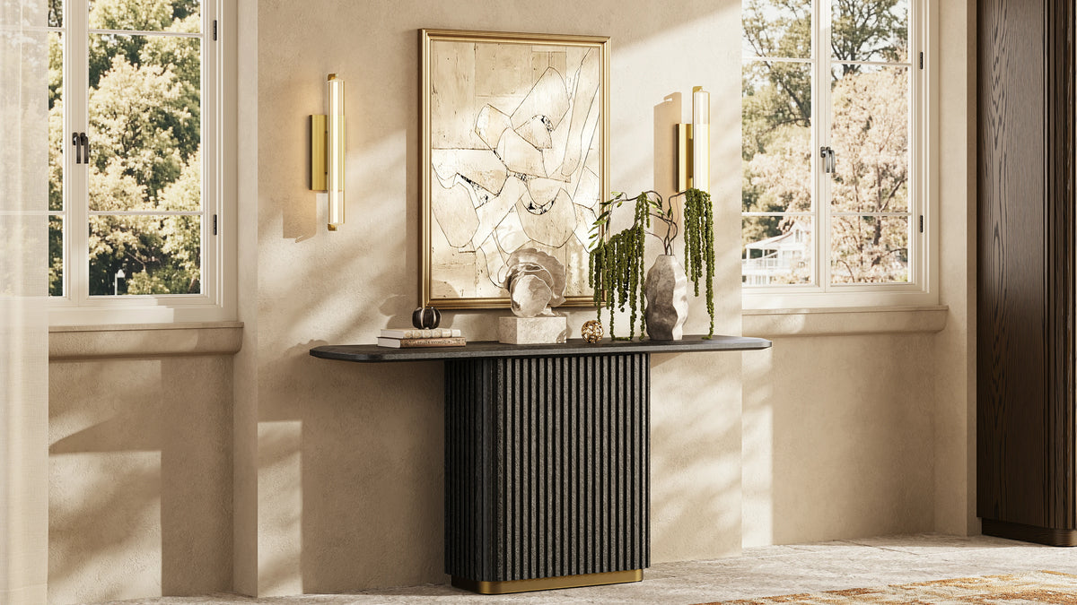 Holton Pedestal Console Table 60"