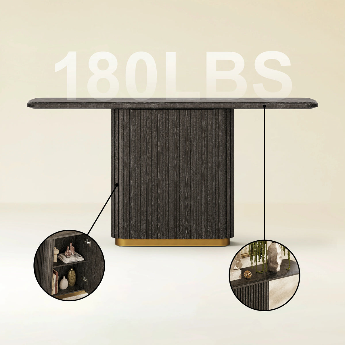 Holton Pedestal Console Table 60"