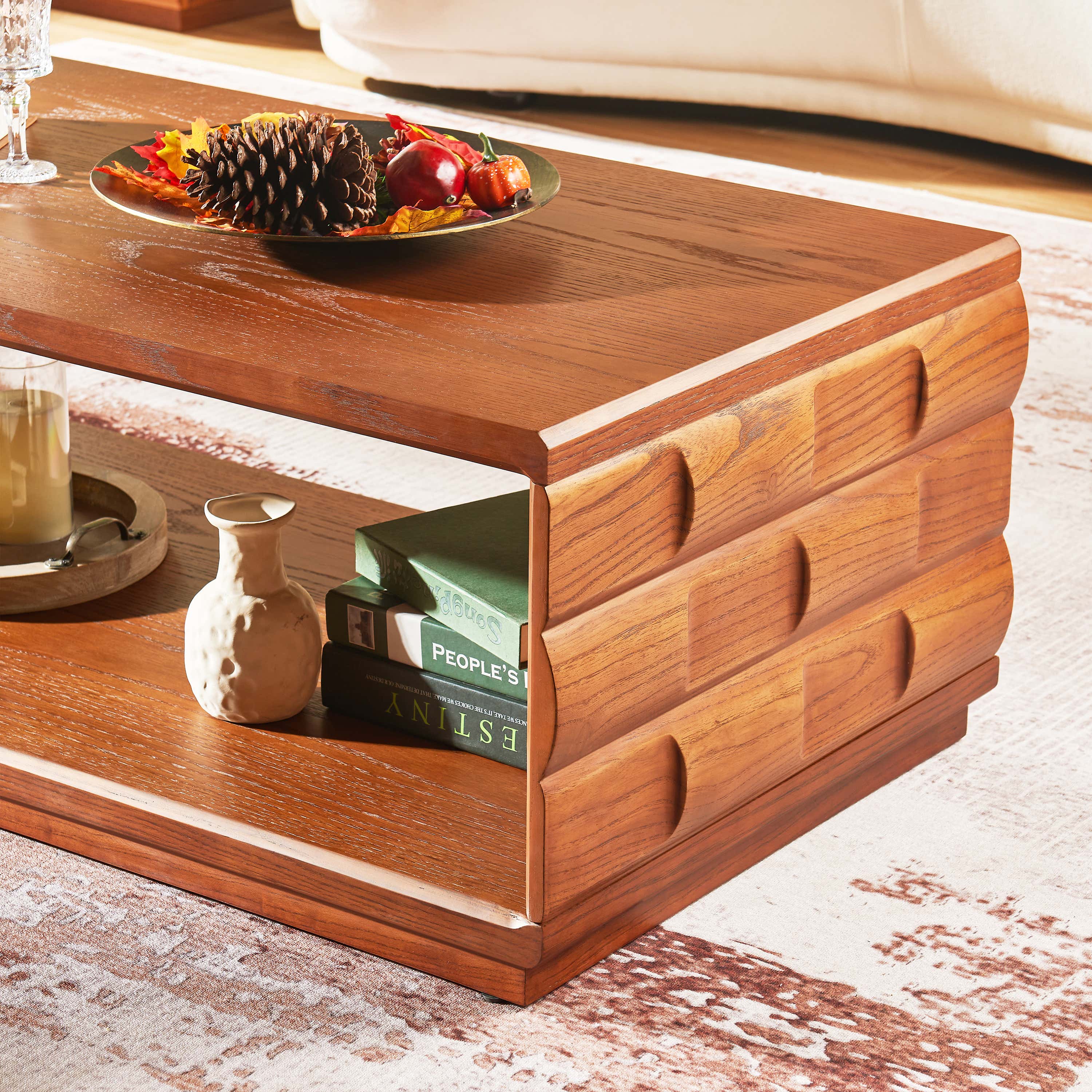 Terra Cube Emboss Coffee Table 46”