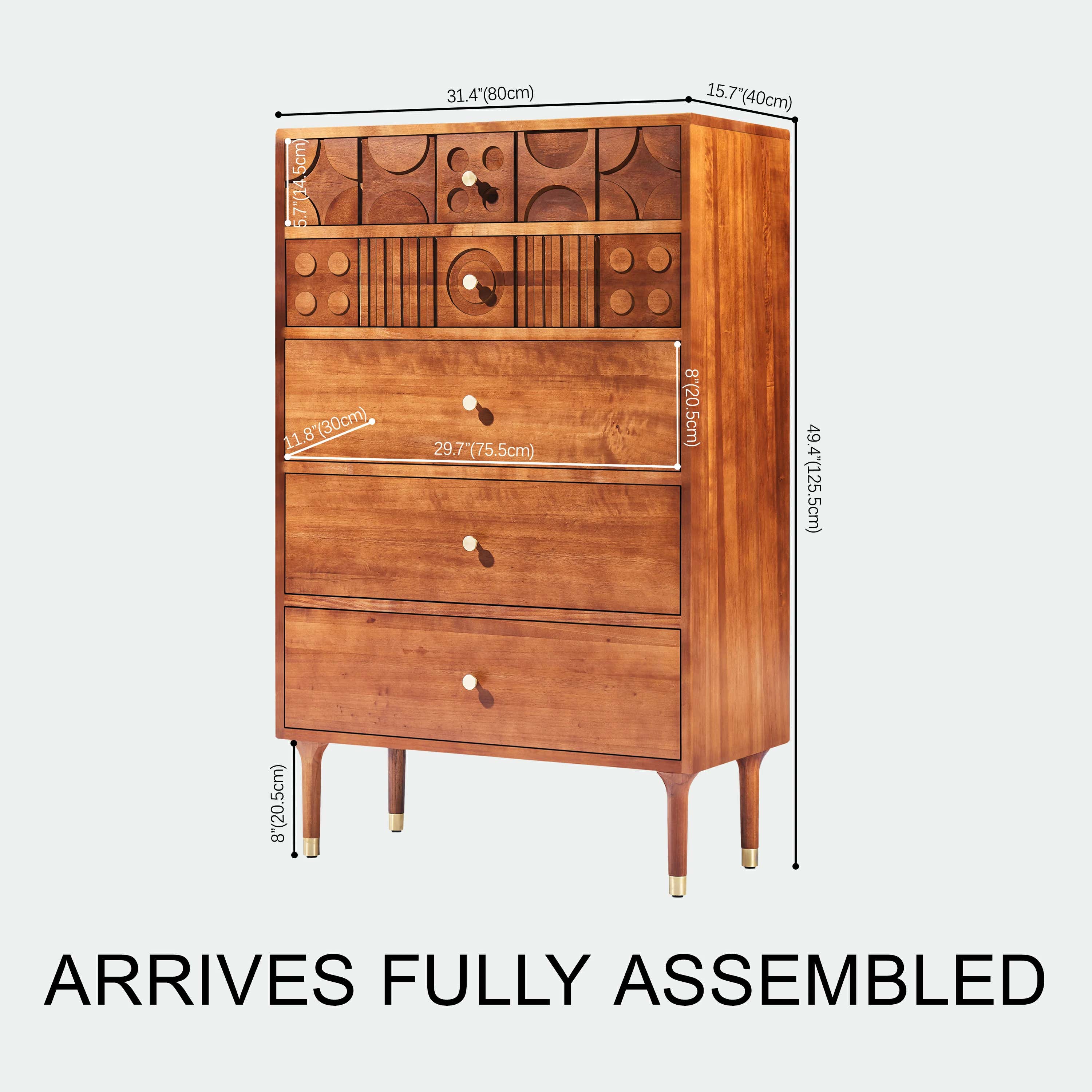 Rive Gauche Poplar Solidwood Drawer 31"W