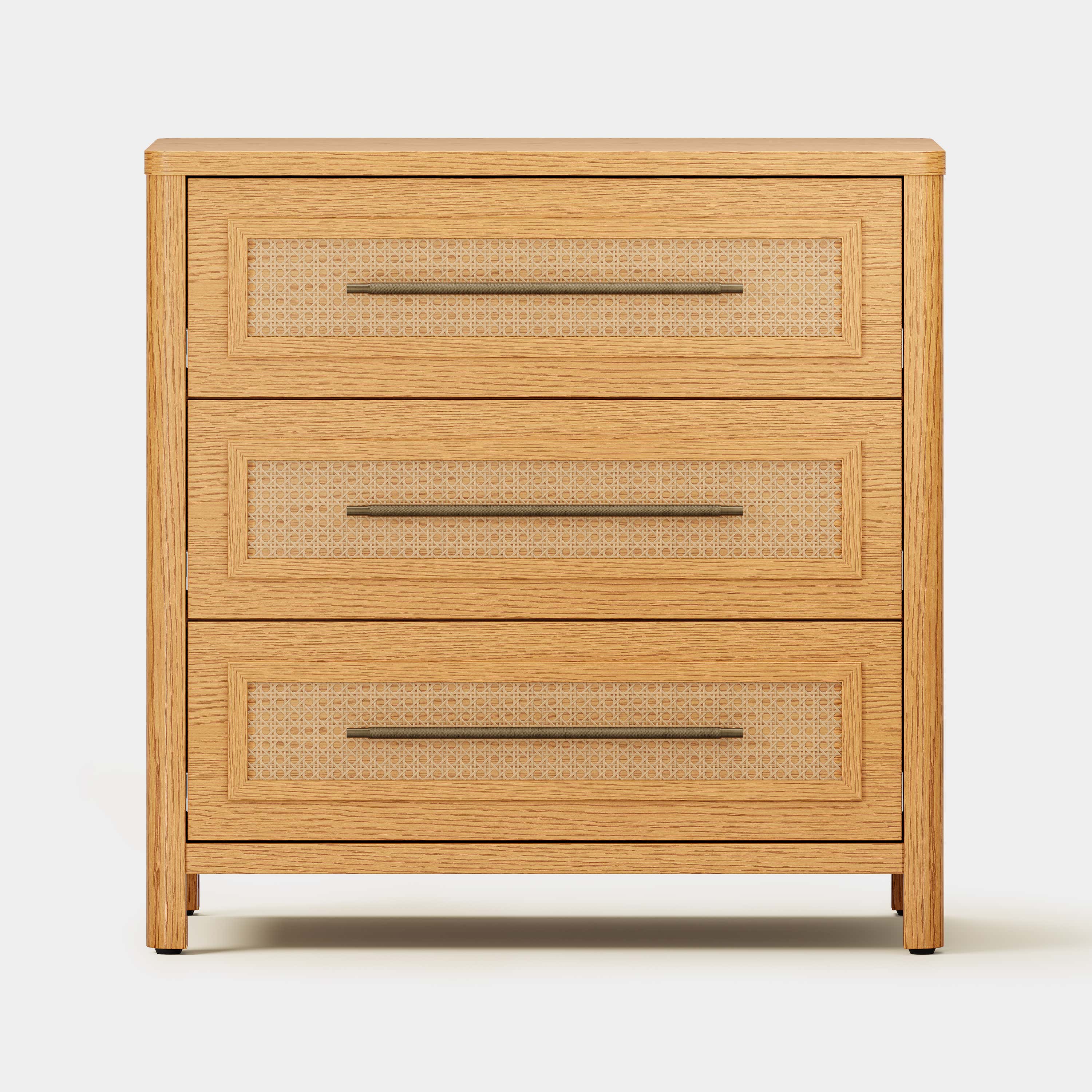 Arden Cane 94.5″ Oak Modular Media Console(Set of 3)