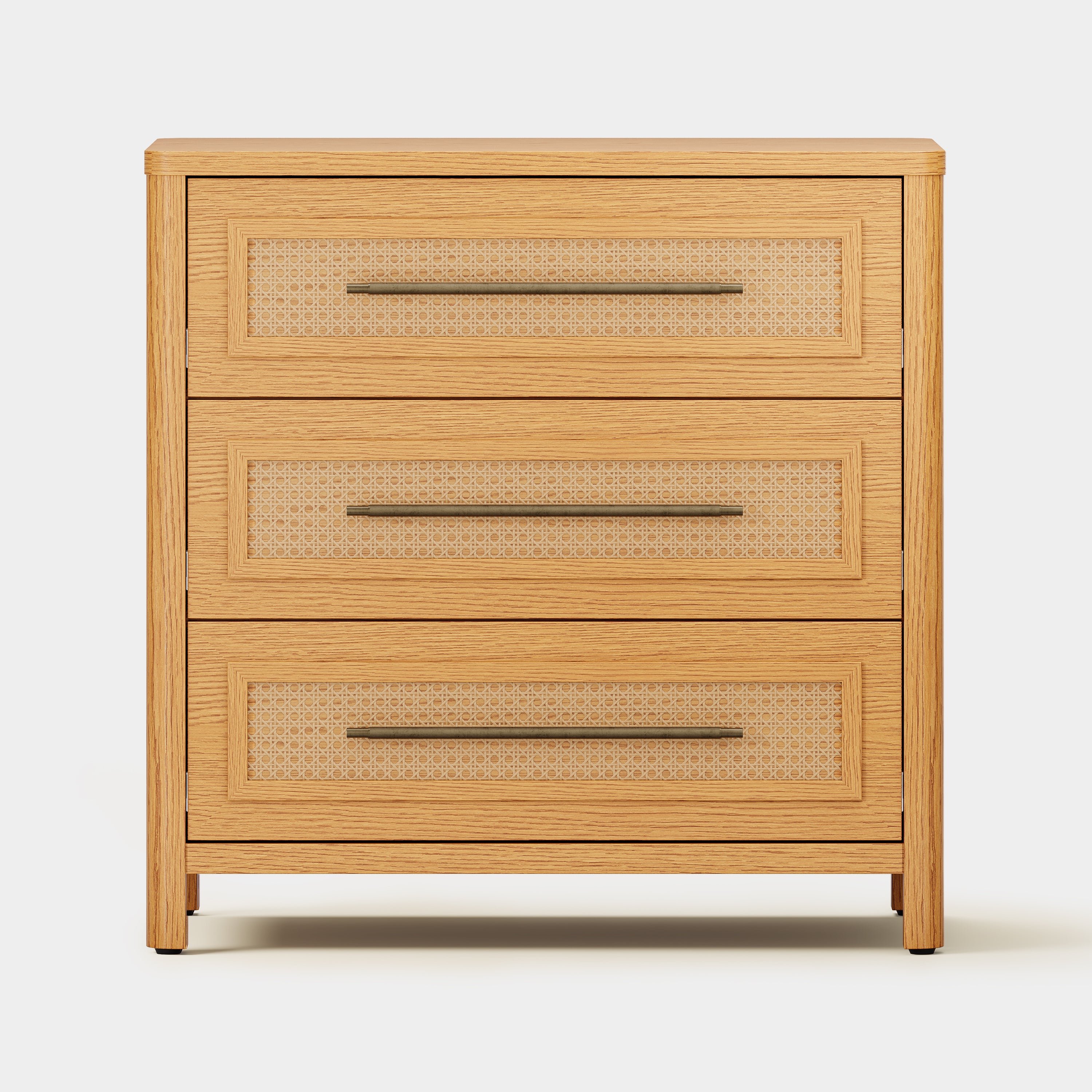 Arden Cane 94.5″ Oak Modular Media Console(Set of 3)