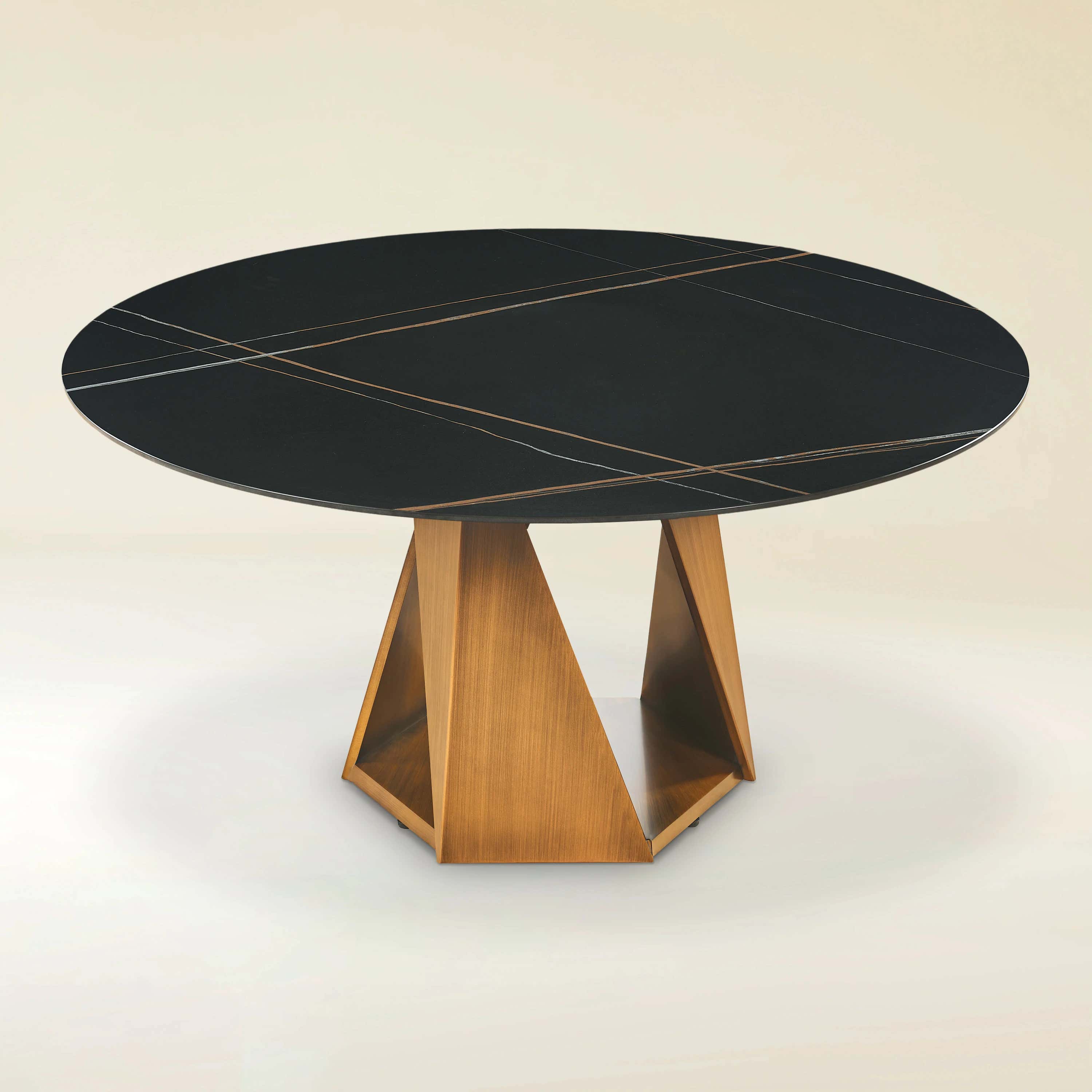 Aurelia Sintered Stone Round Dining Table 59"