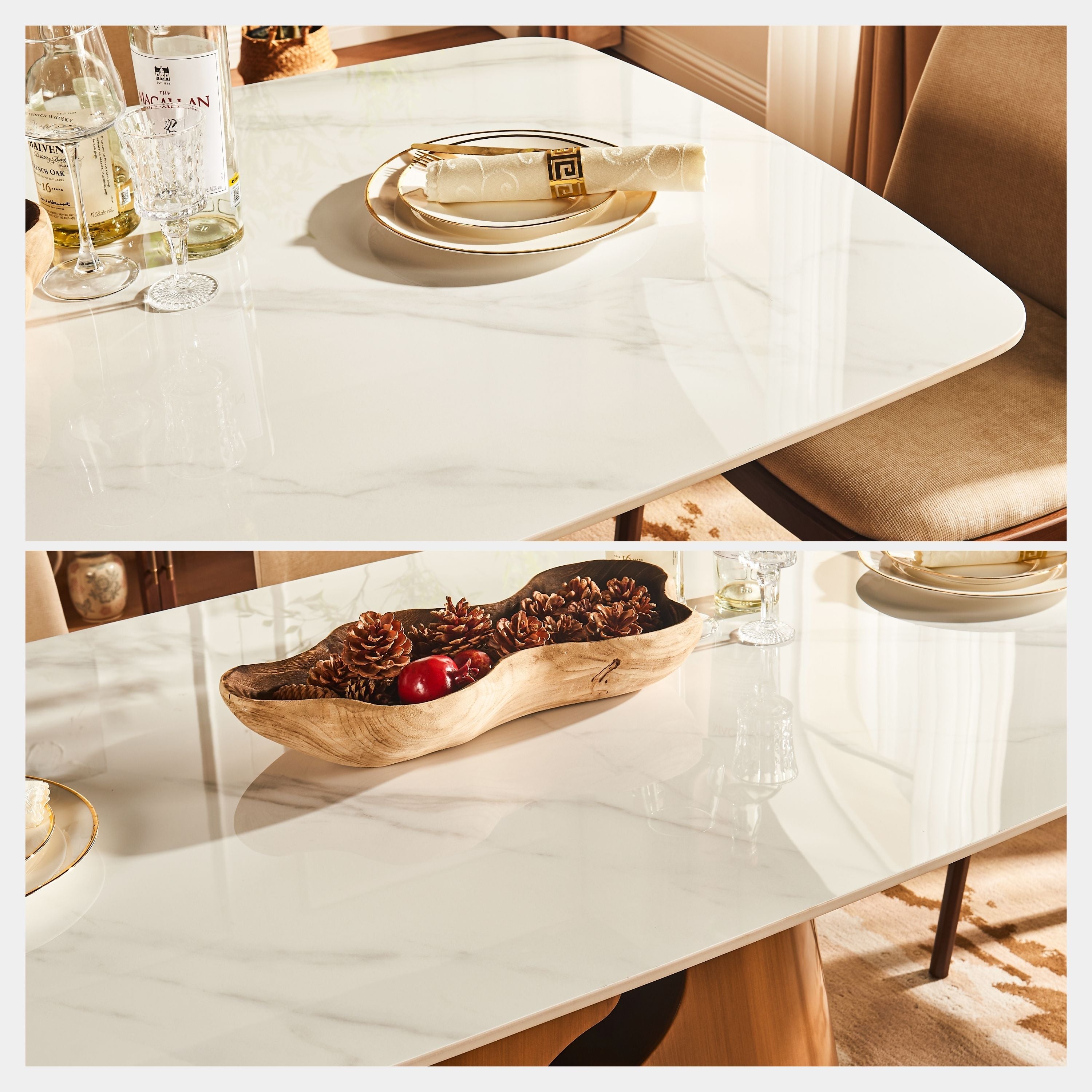 Synergy Sintered Stone Rectangular Dining Table 71"