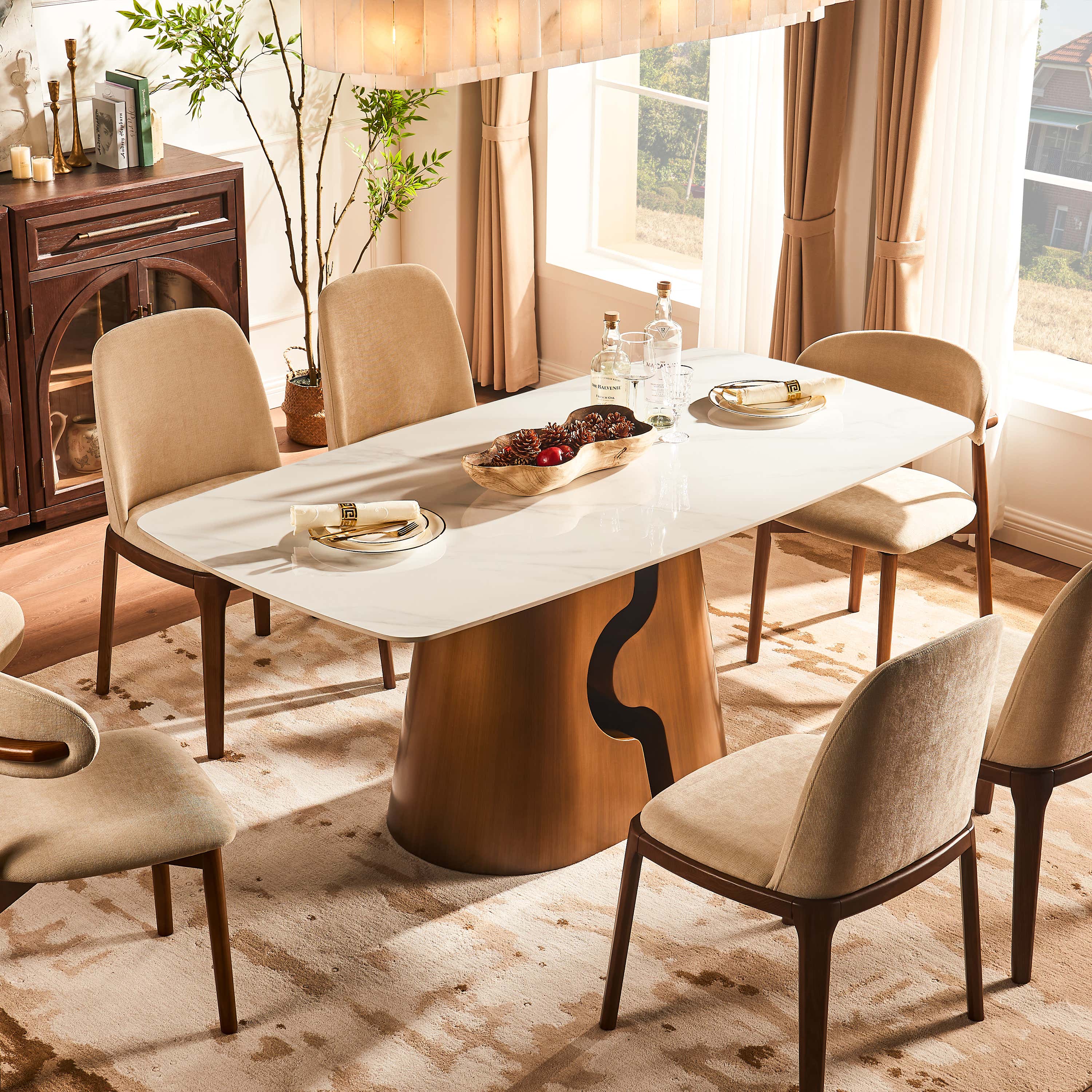 Synergy Sintered Stone Rectangular Dining Table 71"