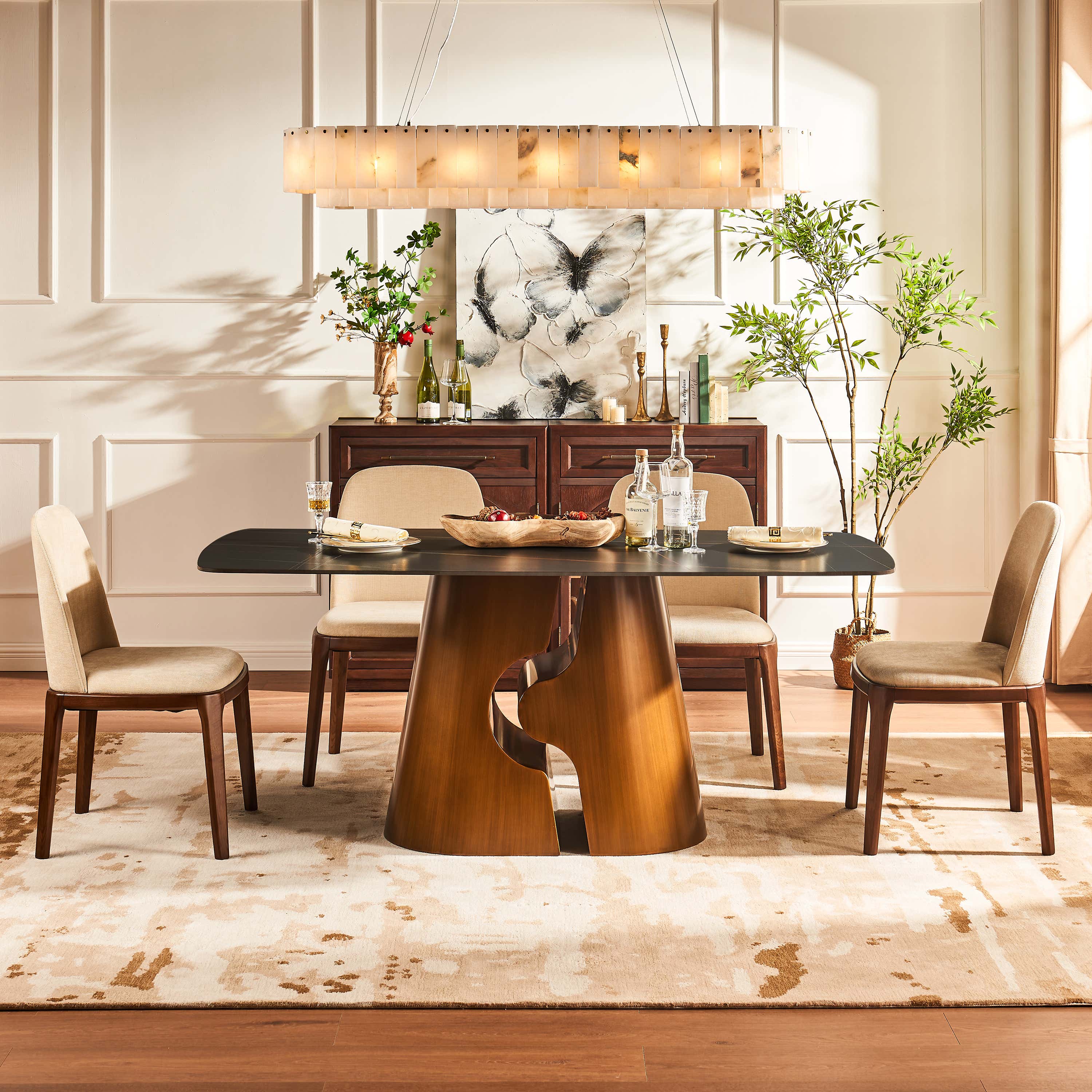 Synergy Sintered Stone Rectangular Dining Table 71"