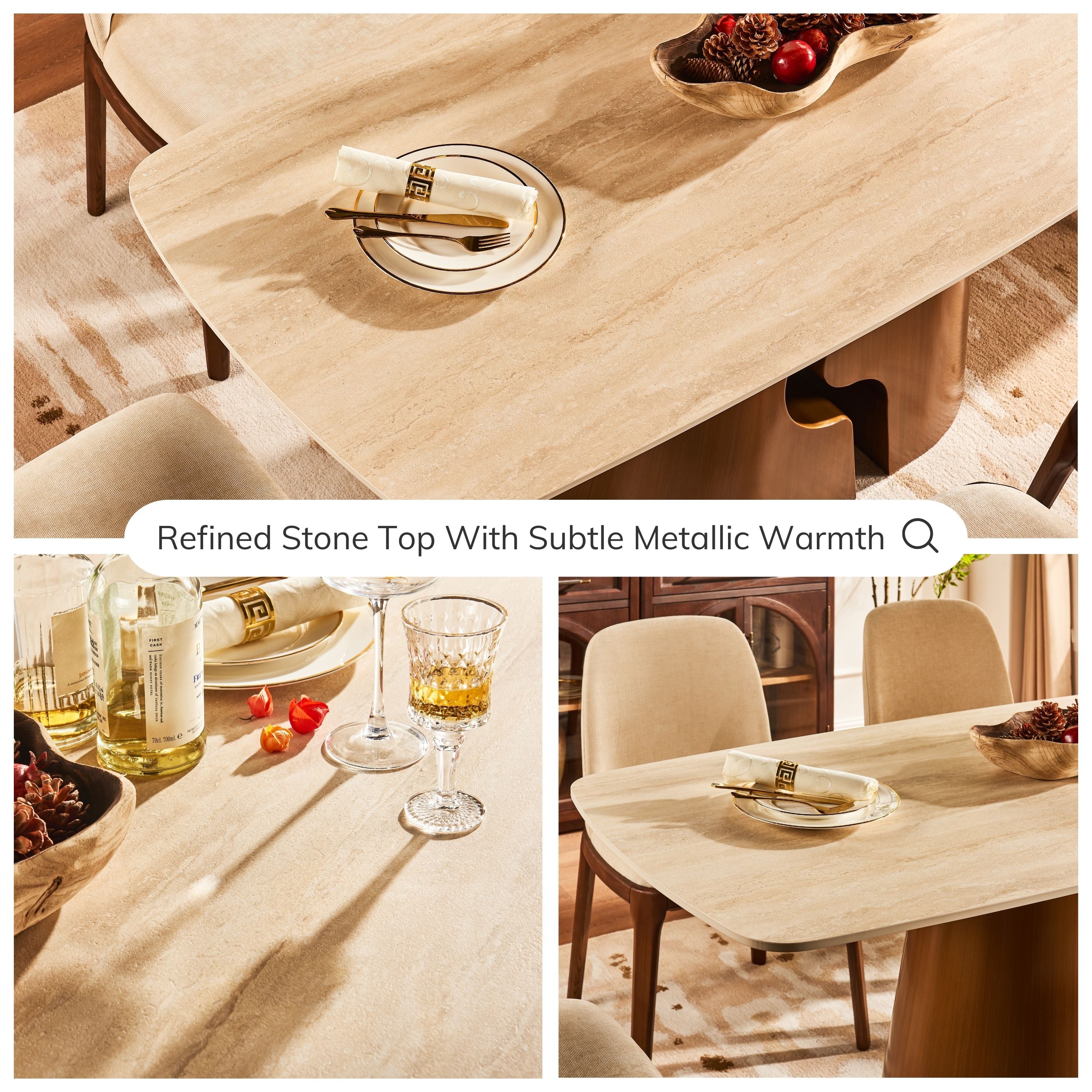Synergy Sintered Stone Rectangular Dining Table 71"