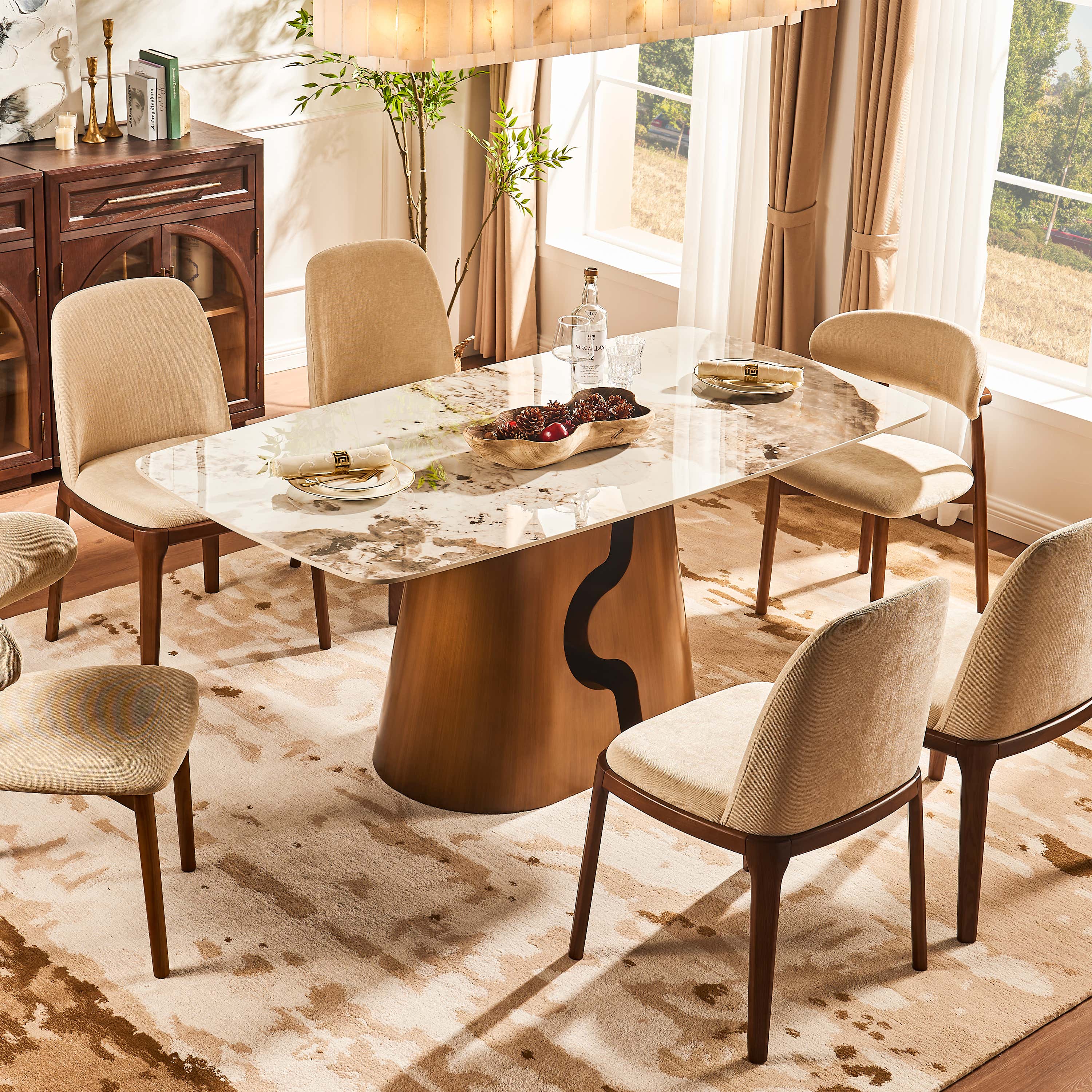 Synergy Sintered Stone Rectangular Dining Table 71"