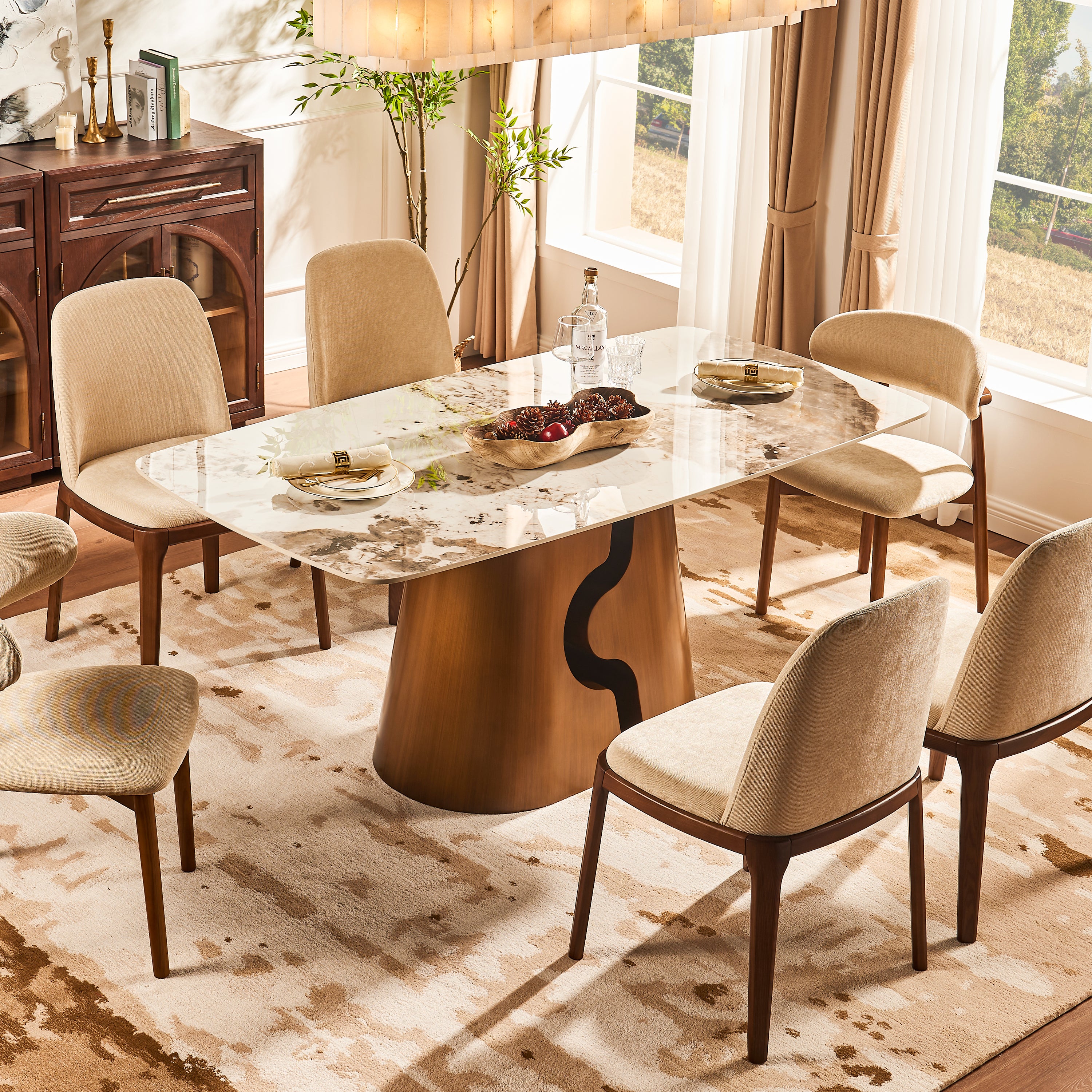 Synergy Sintered Stone Rectangular Dining Table 71"