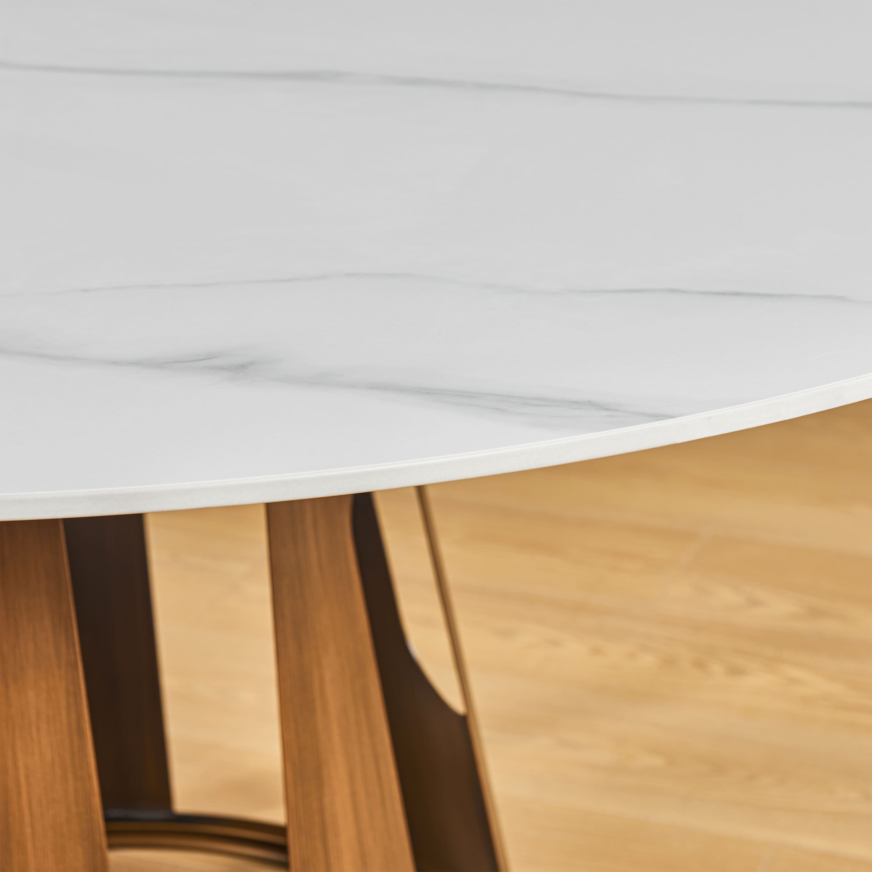 Lyra Sintered Stone Round Dining Table 59"