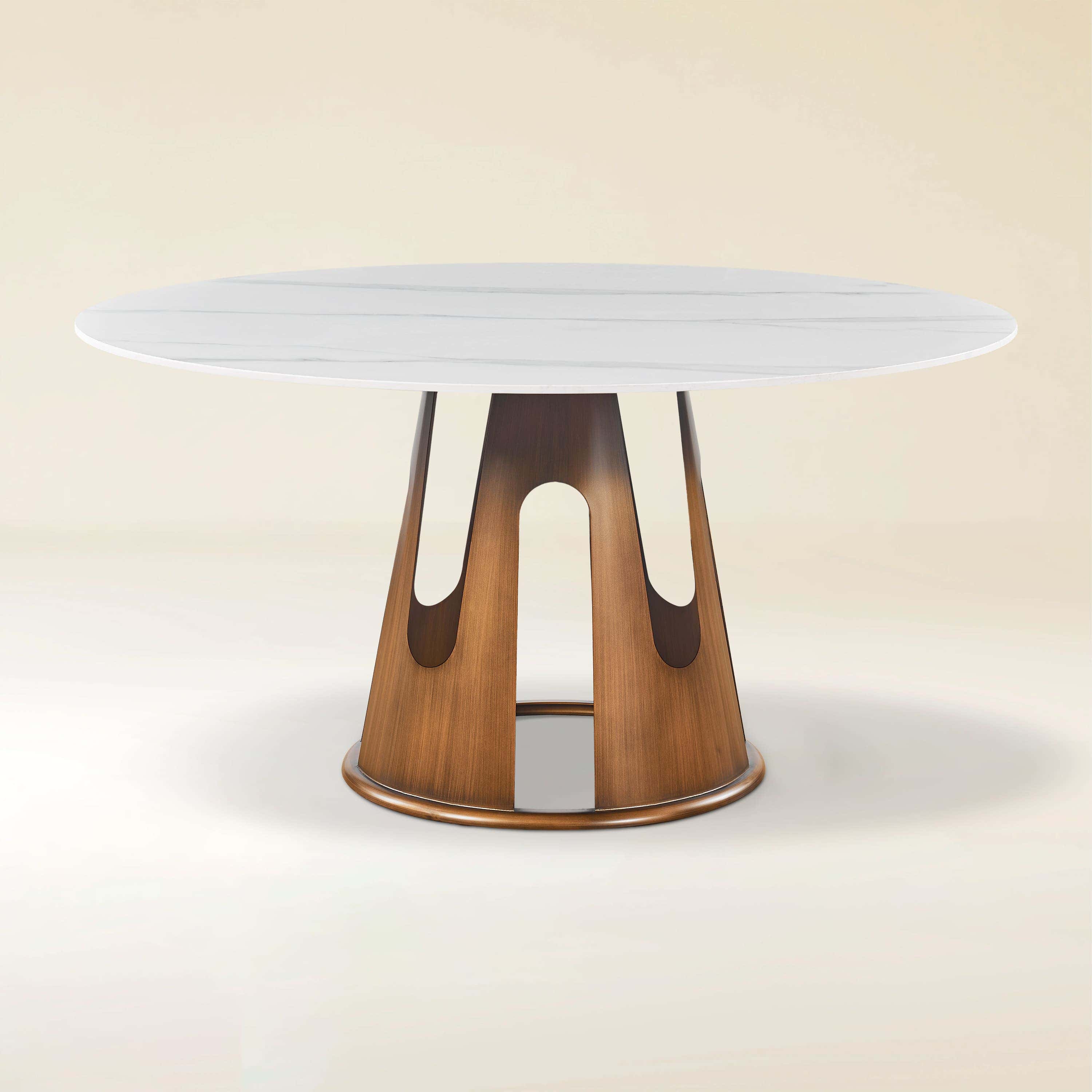 Lyra Sintered Stone Round Dining Table 59"
