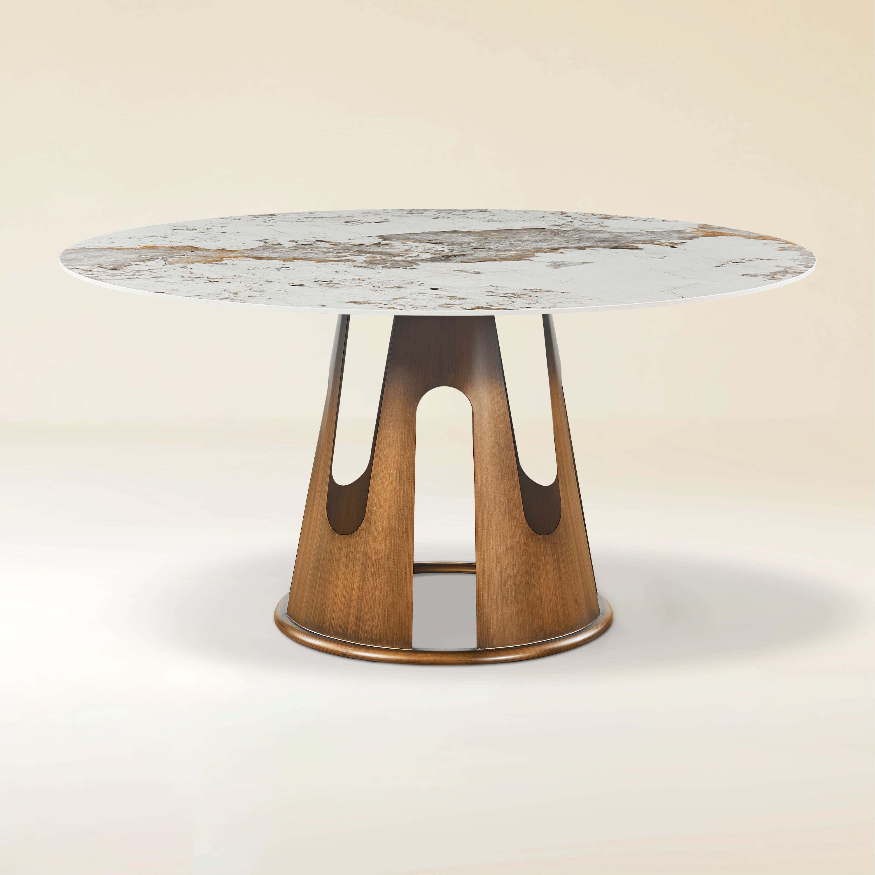 Lyra Sintered Stone Round Dining Table 59"
