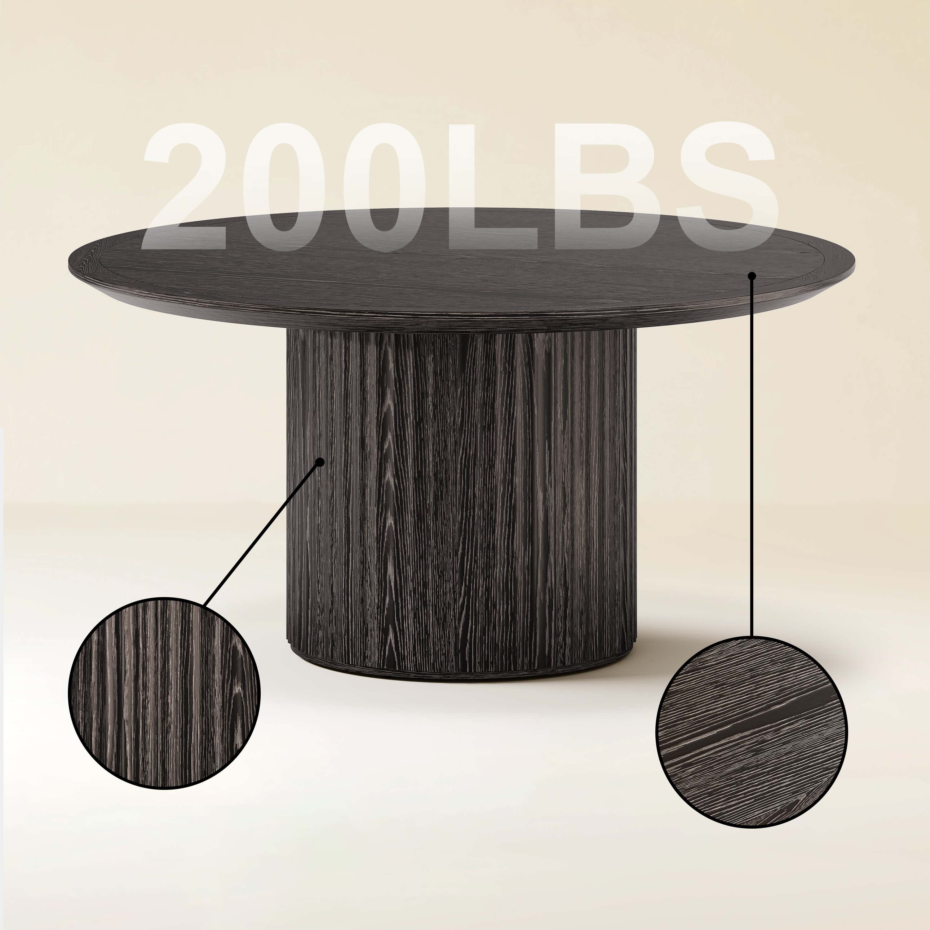 Aurelius Fluted Round Dining Table 60"W