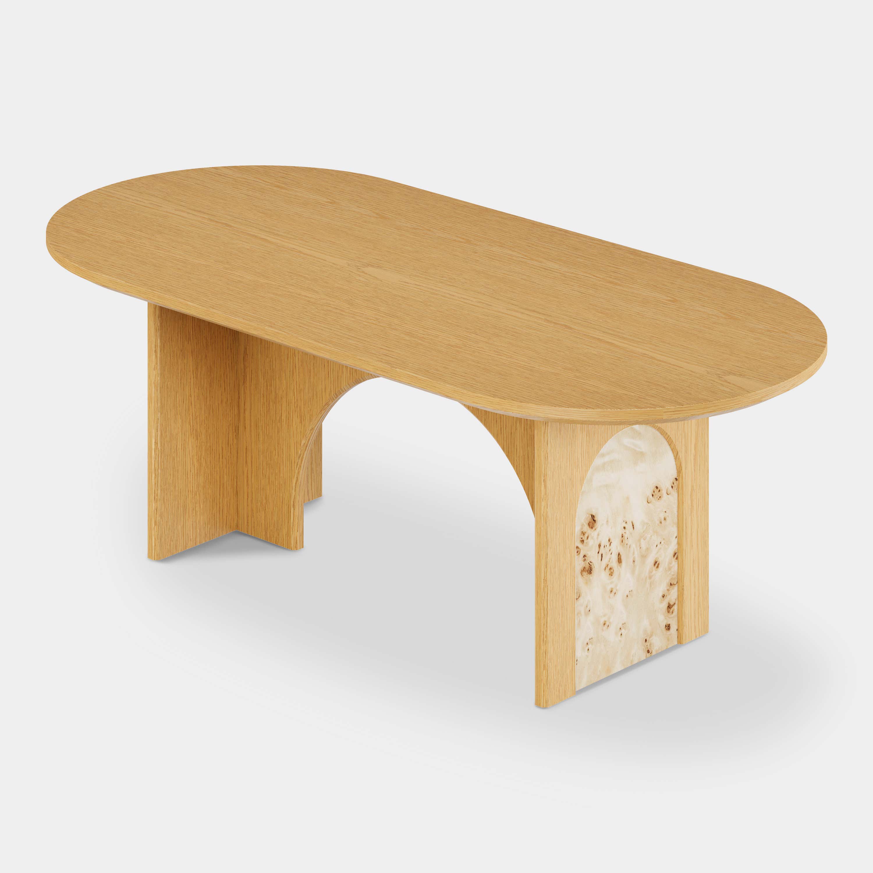 Aurora Oak Dining Table 84"