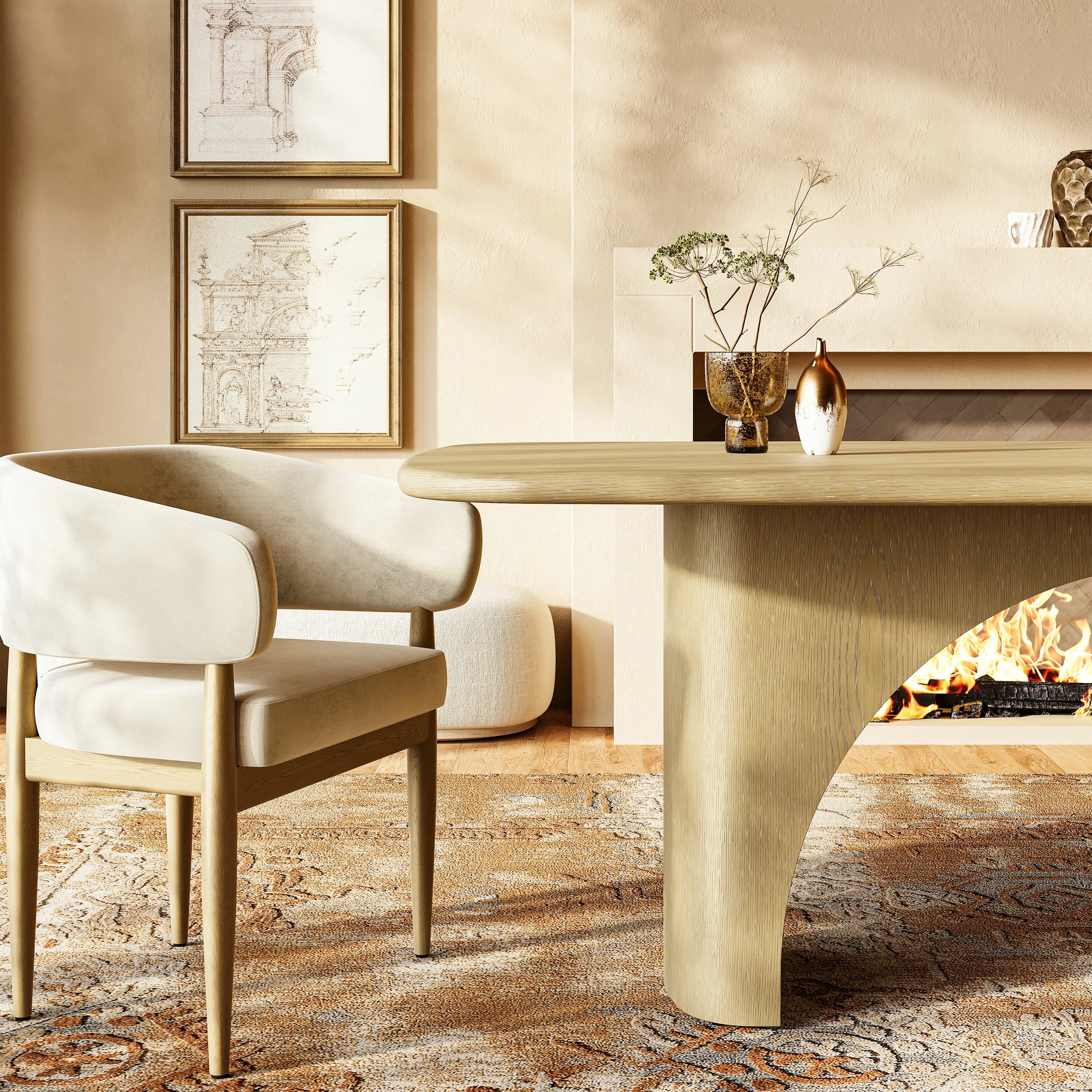 Valera Arched Dining Table 84"