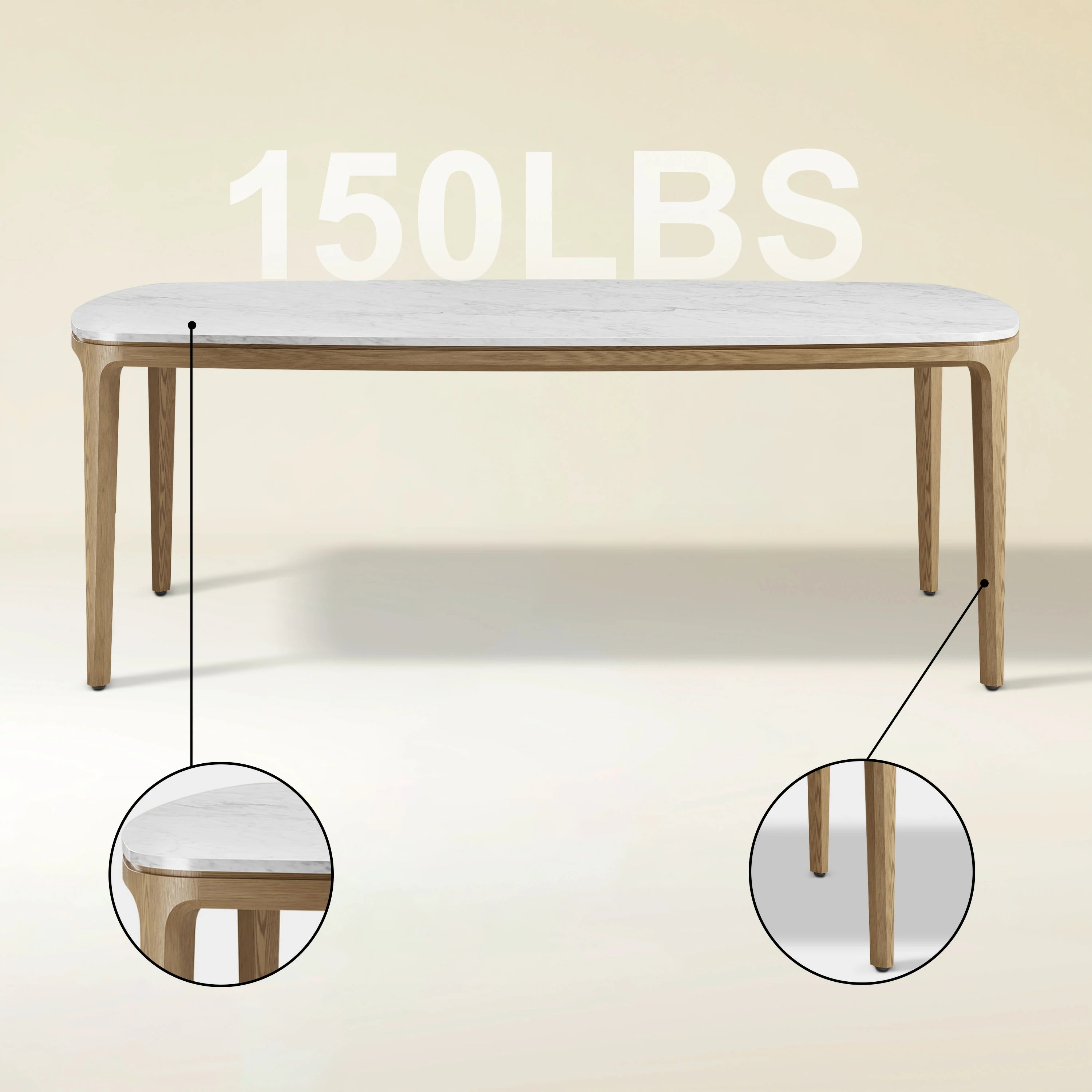 Aris Marble Dining Table 84"