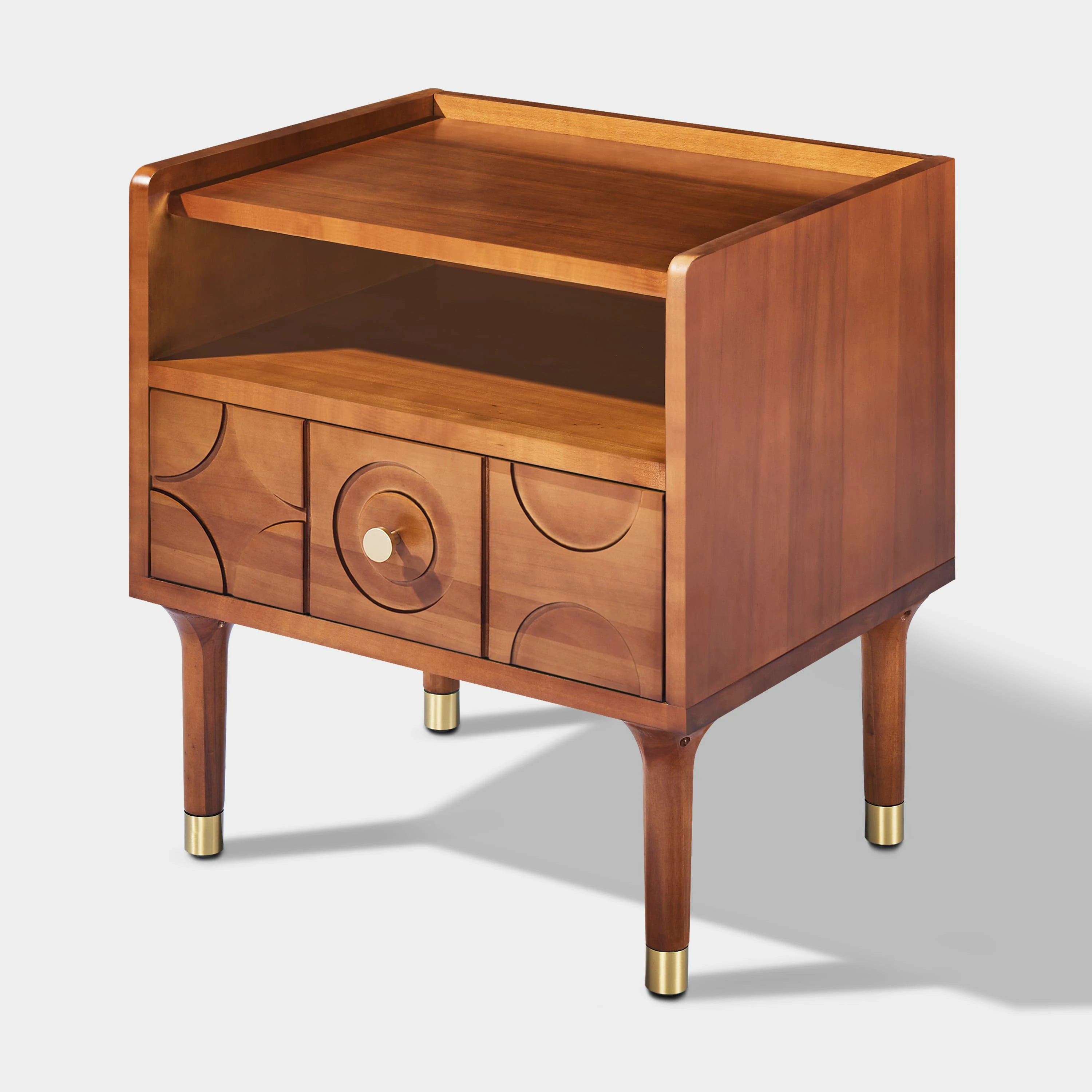 Rive Gauche Poplar Solidwood Nightstand 20"W